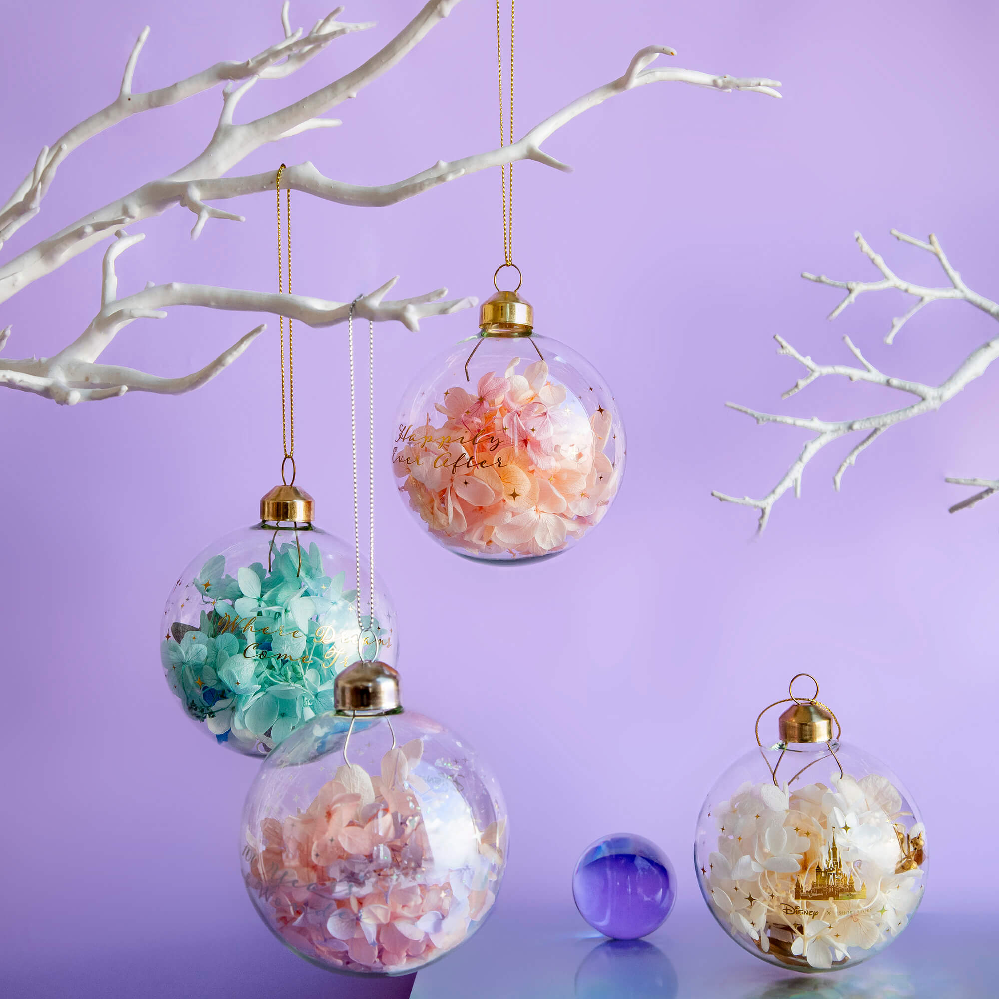 Disney Glass Bauble Believe in Magic