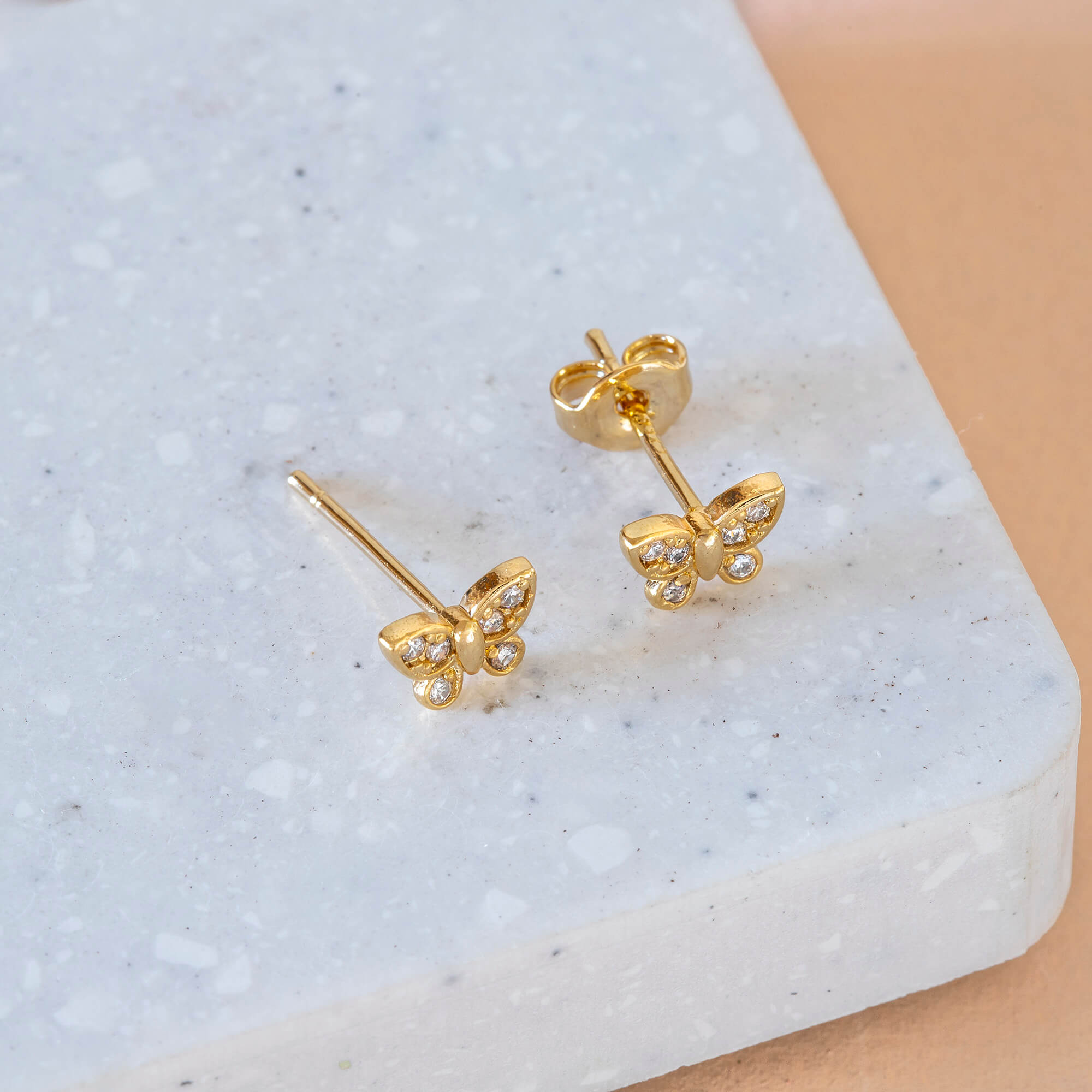 Earring Diamante Baby Butterfly