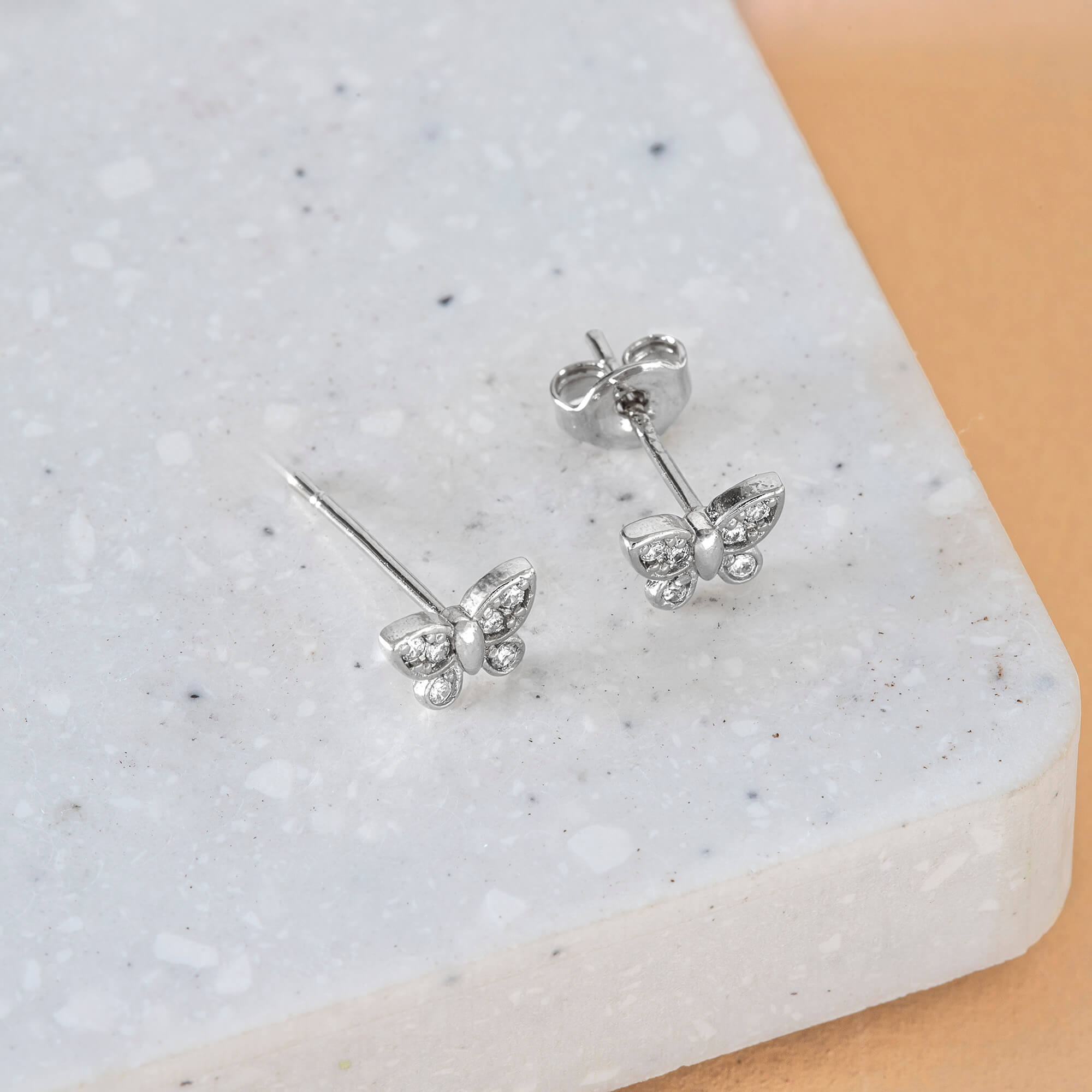 Earring Diamante Baby Butterfly