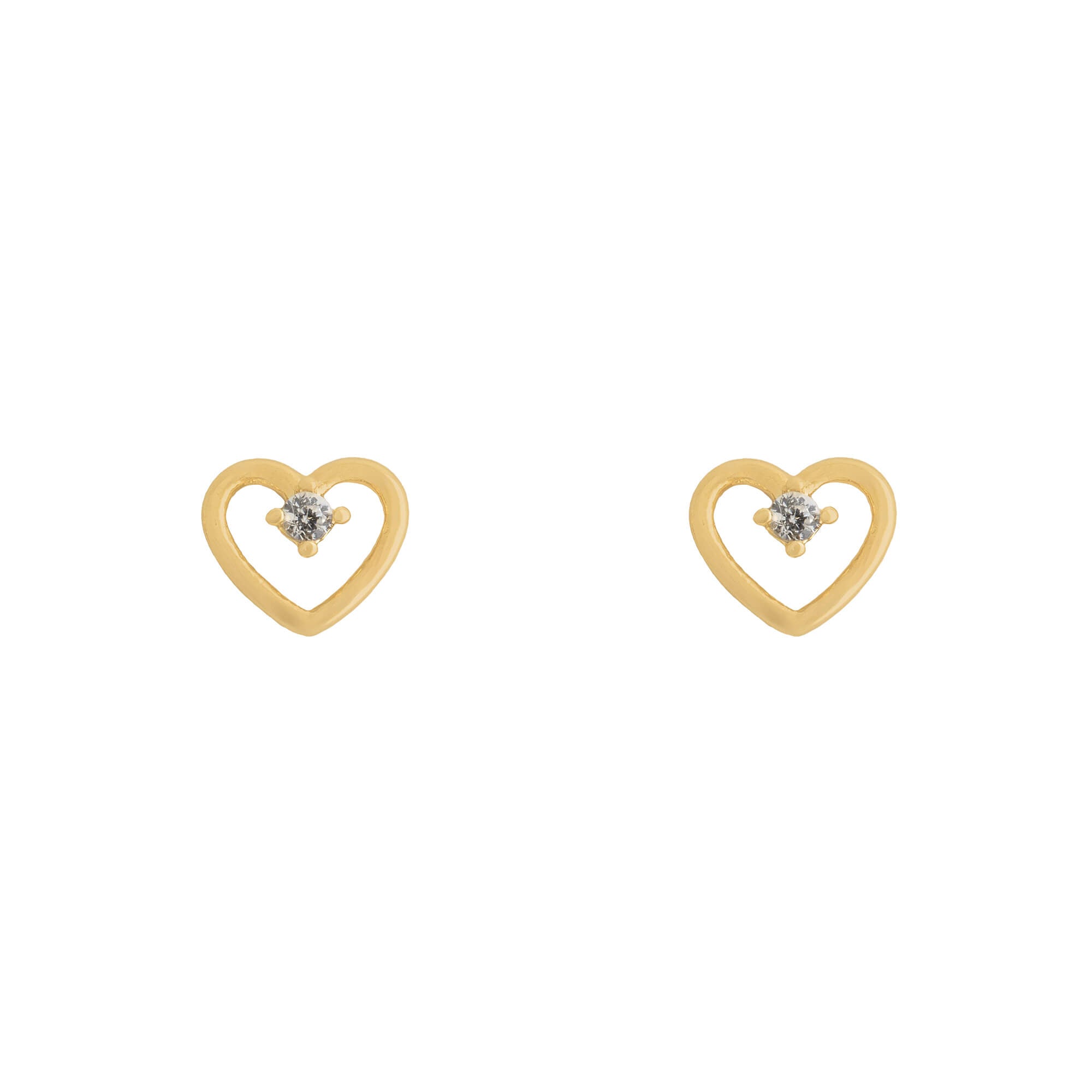 Earring Diamante Center Heart