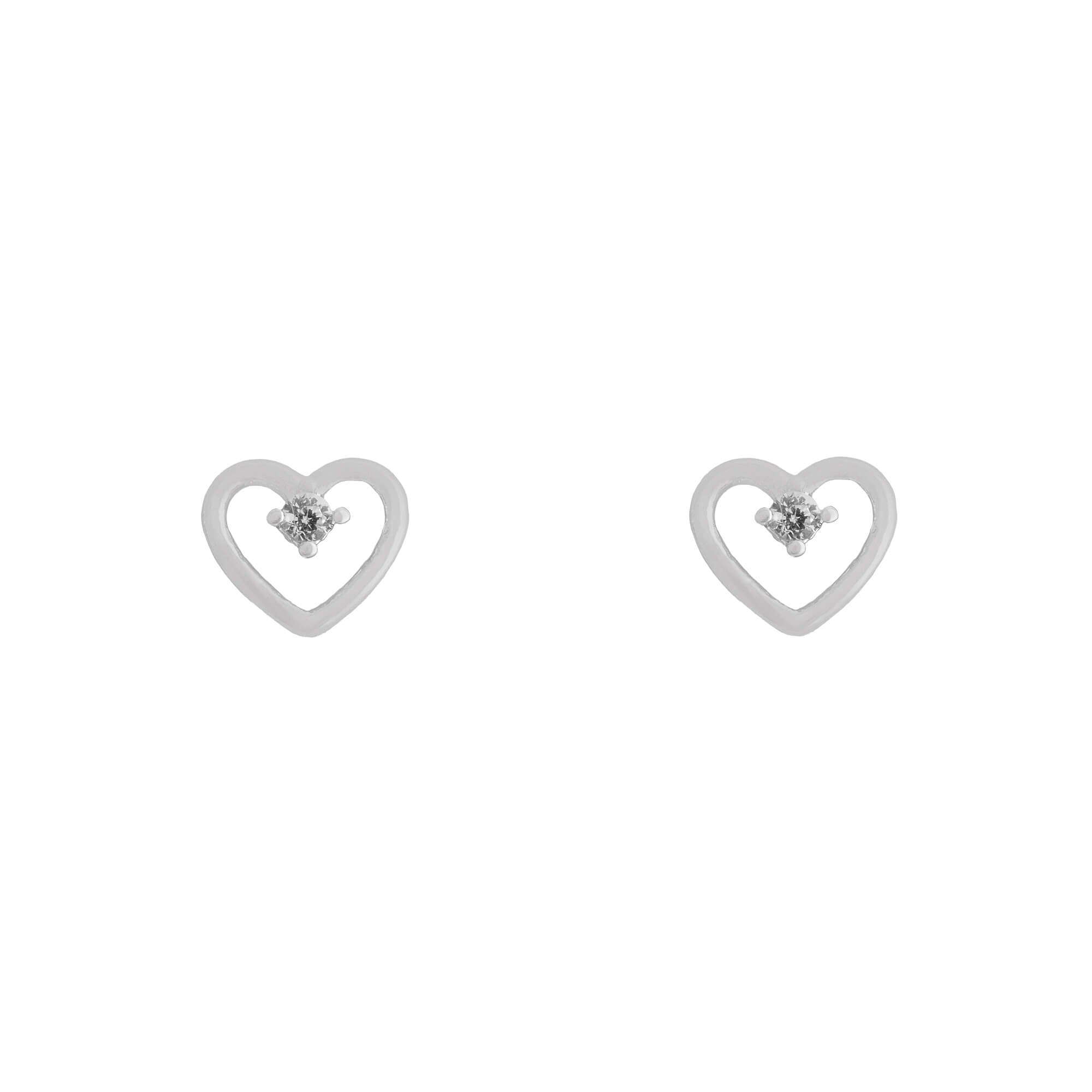 Earring Diamante Center Heart