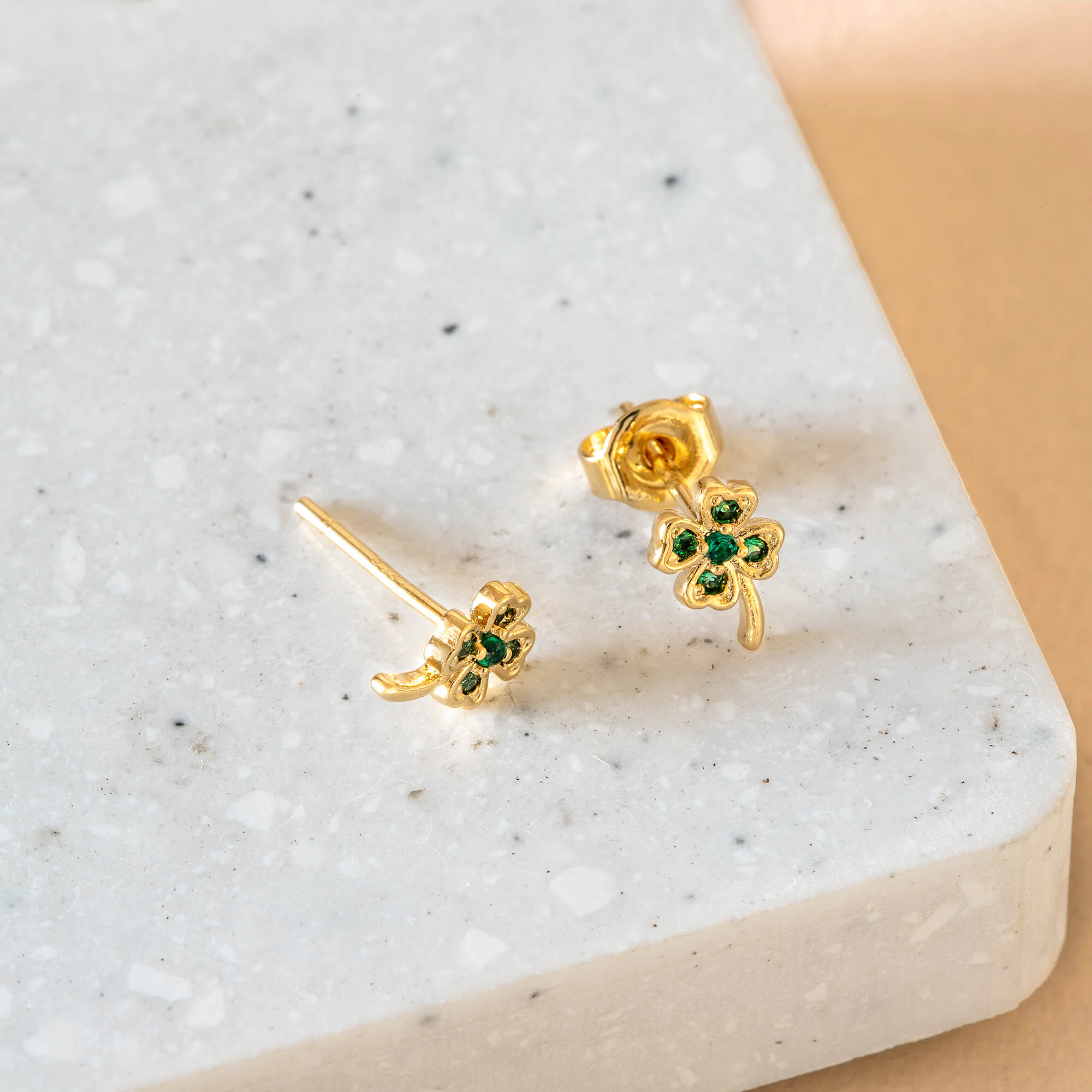 Earring Diamante Clover