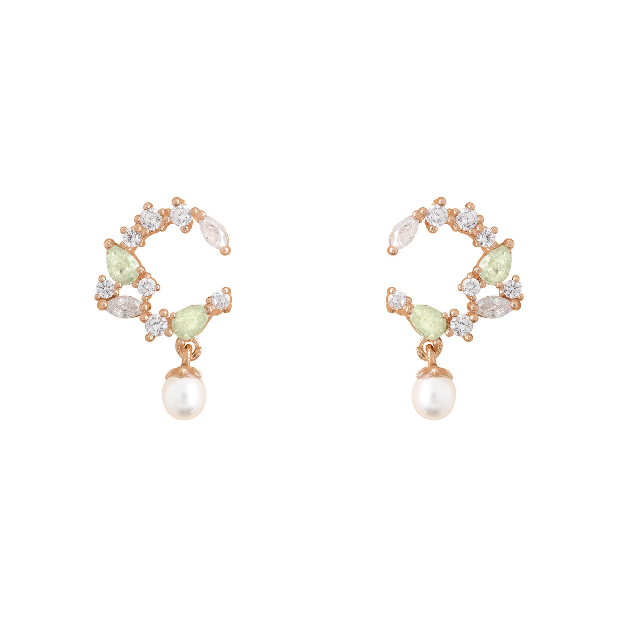 Earring Crescent Pearl