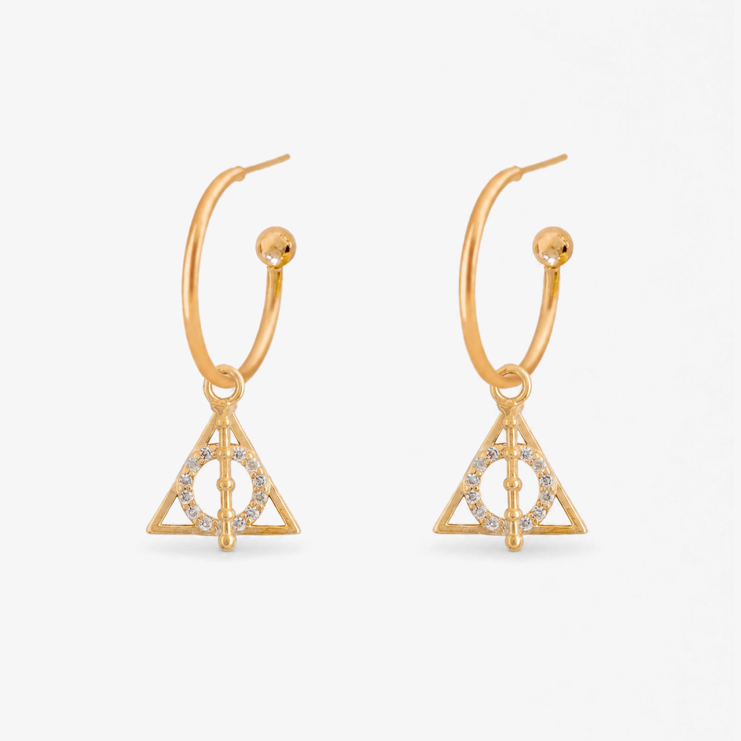 Harry Potter Hoop Earring Diamante Deathly Hallows