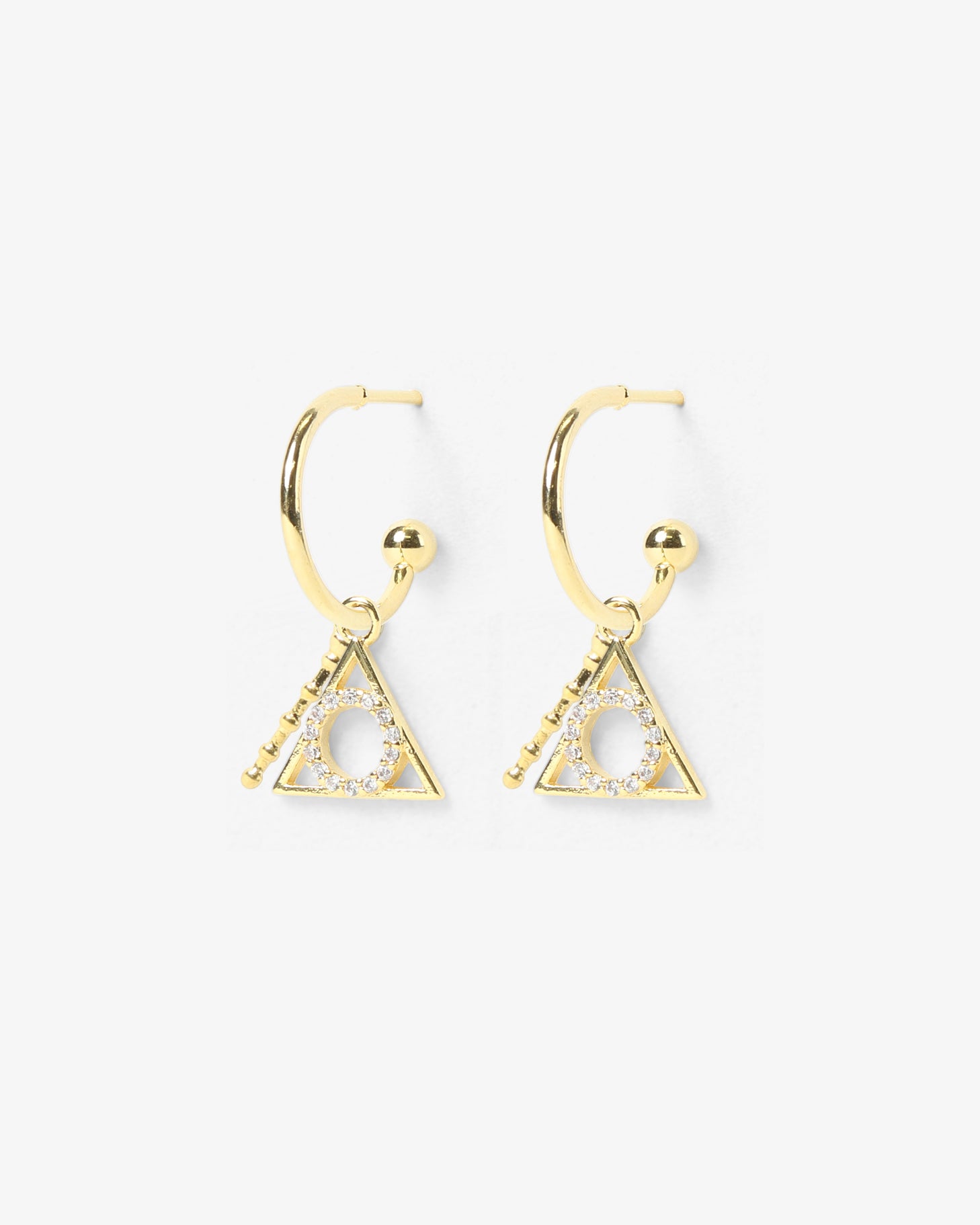 Harry Potter Hoop Earring Diamante Deathly Hallows