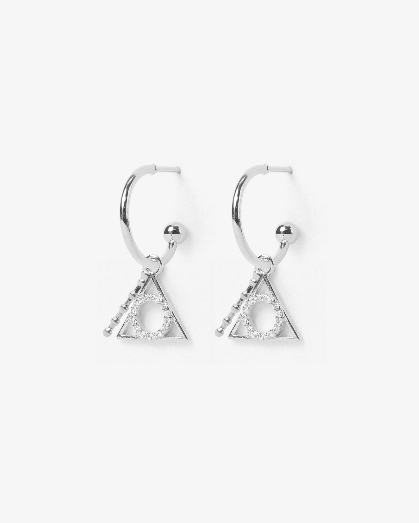 Harry Potter Hoop Earring Diamante Deathly Hallows