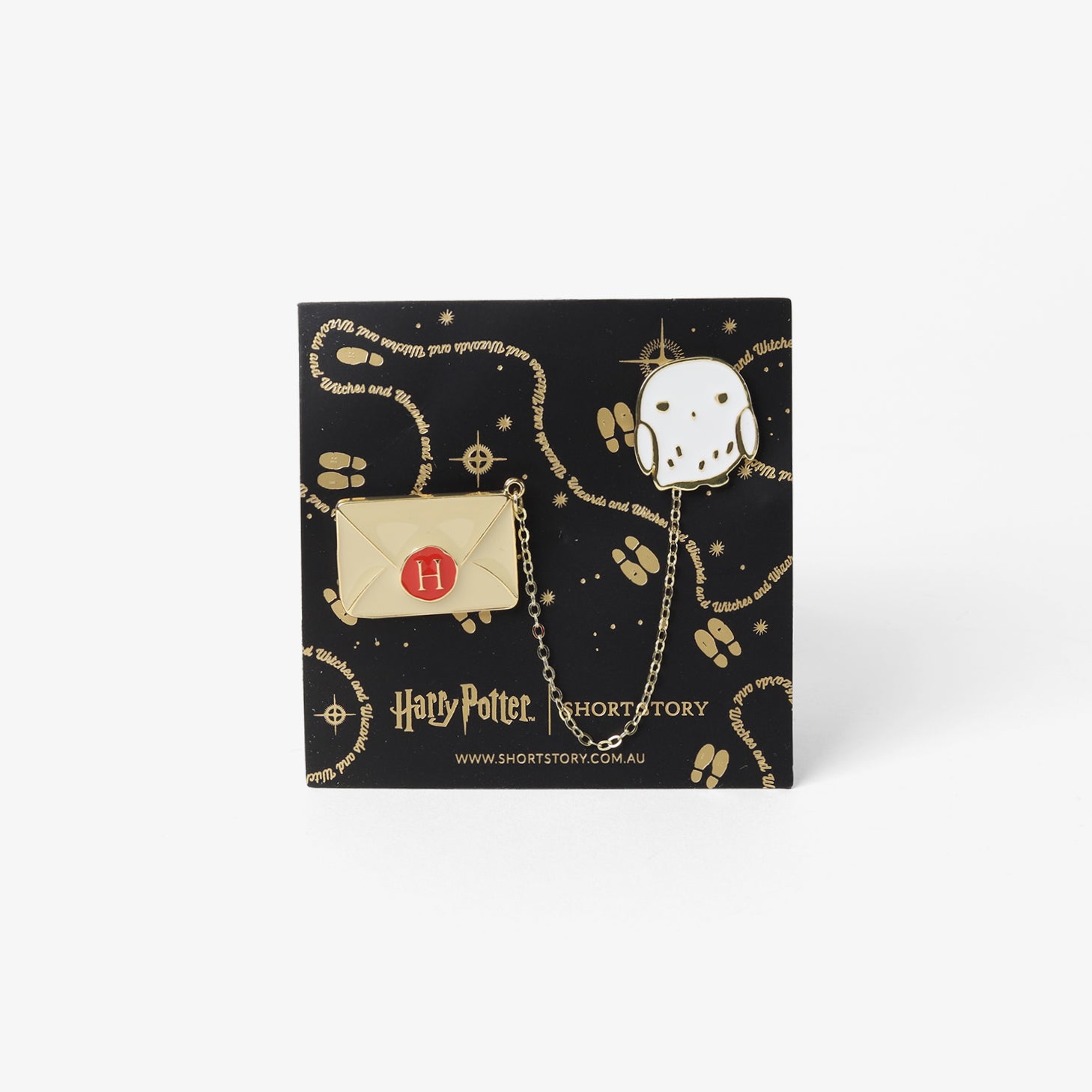 Harry Potter Enamel Pin Hogwarts Letter & Hedwig