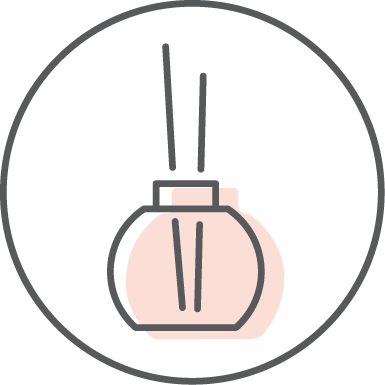 Two reed styles, custom scent
