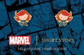 Marvel Epoxy Earring Black Widow