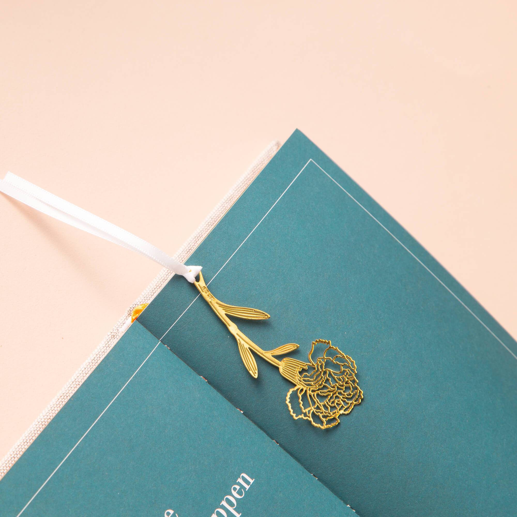Gold Bookmarks Floral and Fauna Flower