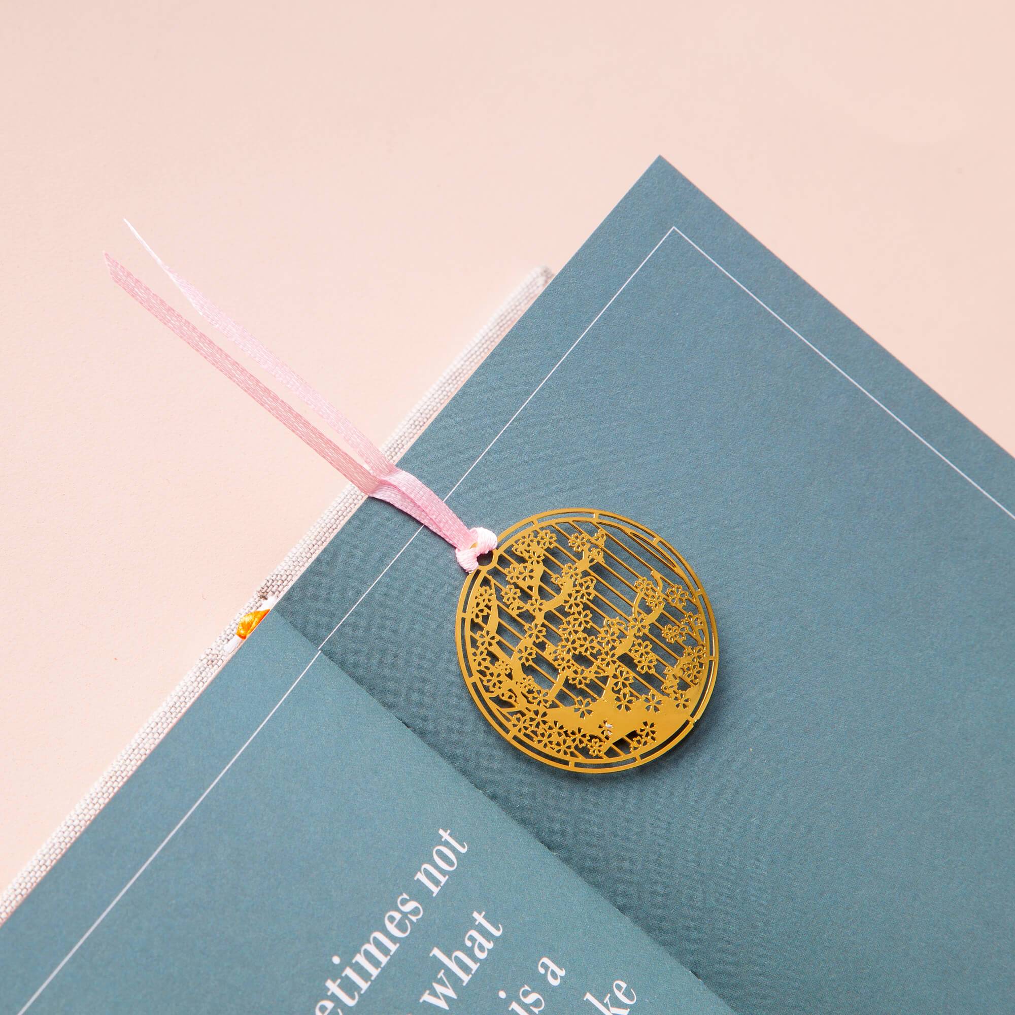 Gold Bookmarks Blossoms Tree Circle