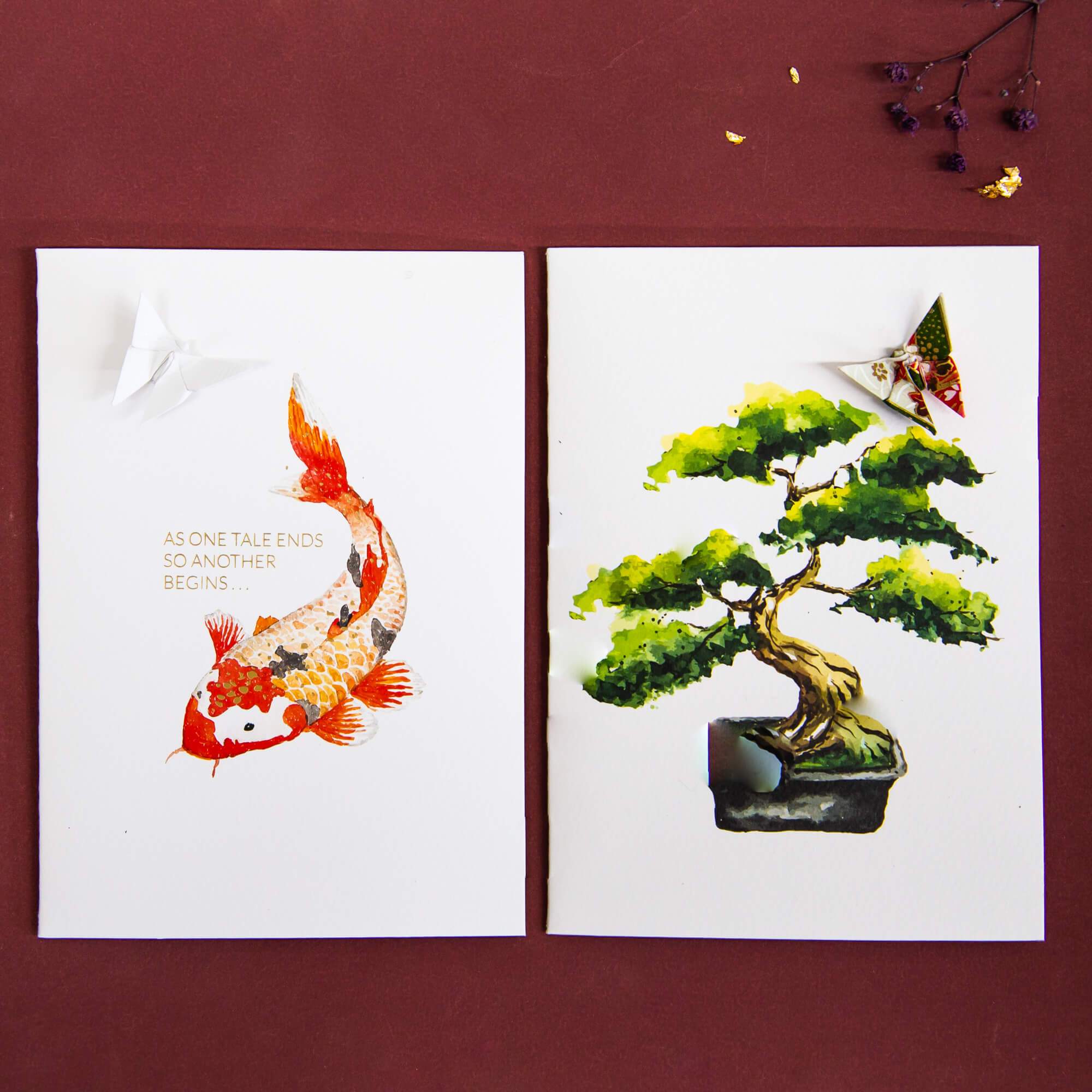 Card Watercolour Koi
