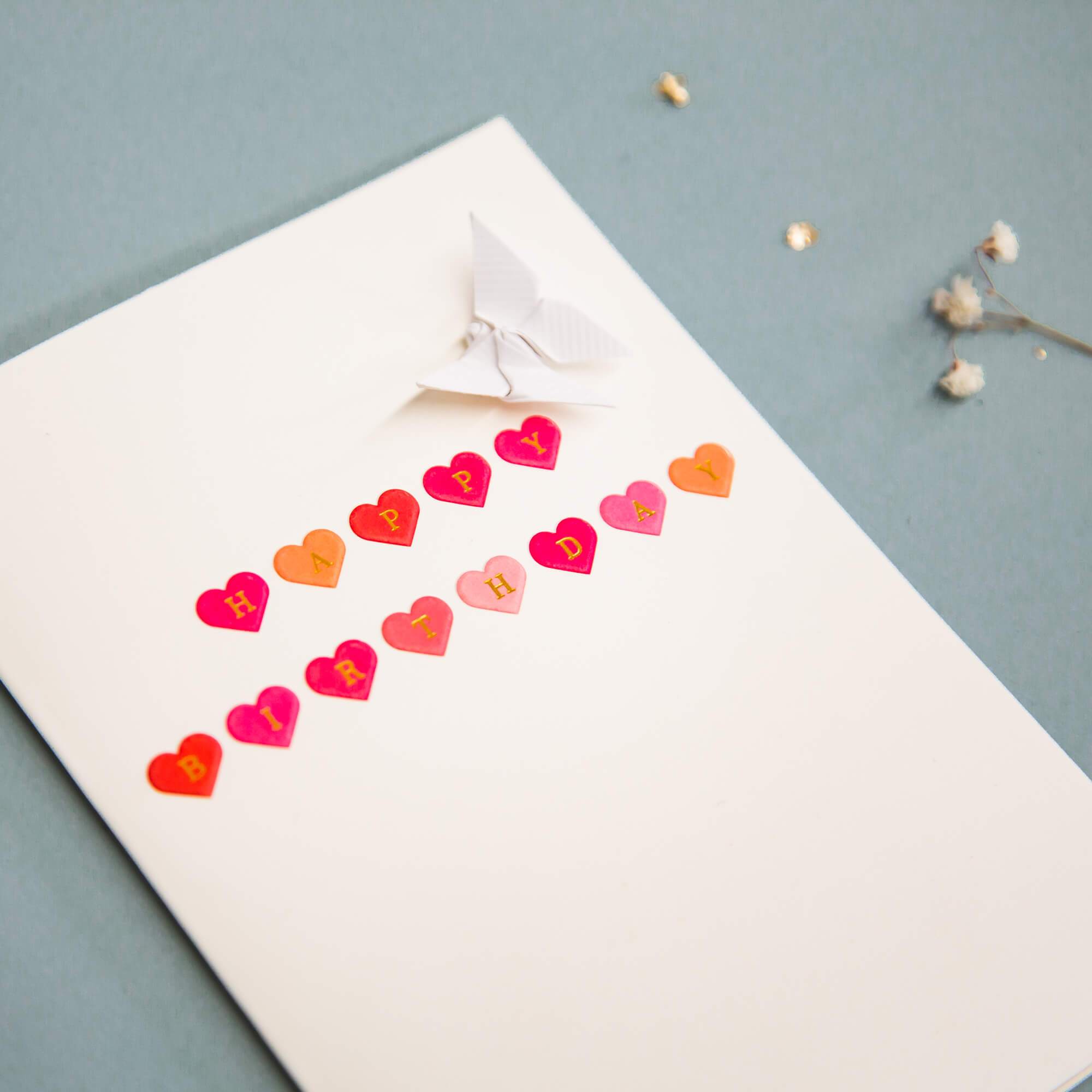 Card Embossed Happy Birthday