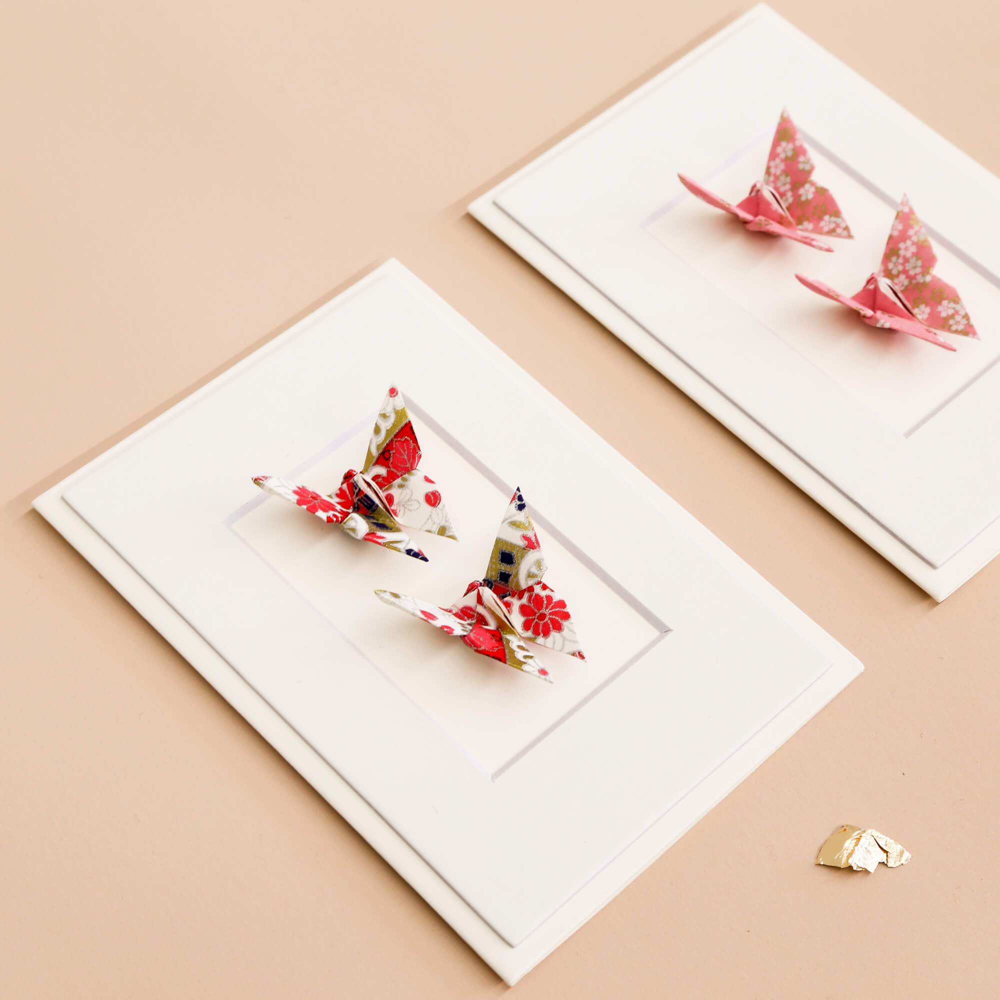 Card Twin Butterfly Royal Gold