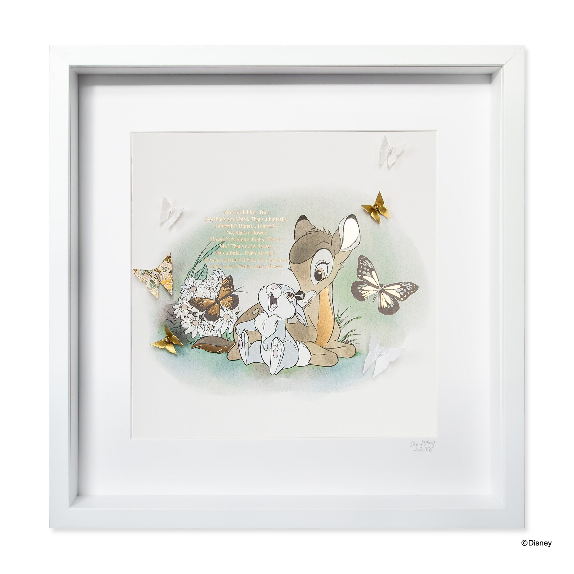 Disney Large White Frame Bambi*