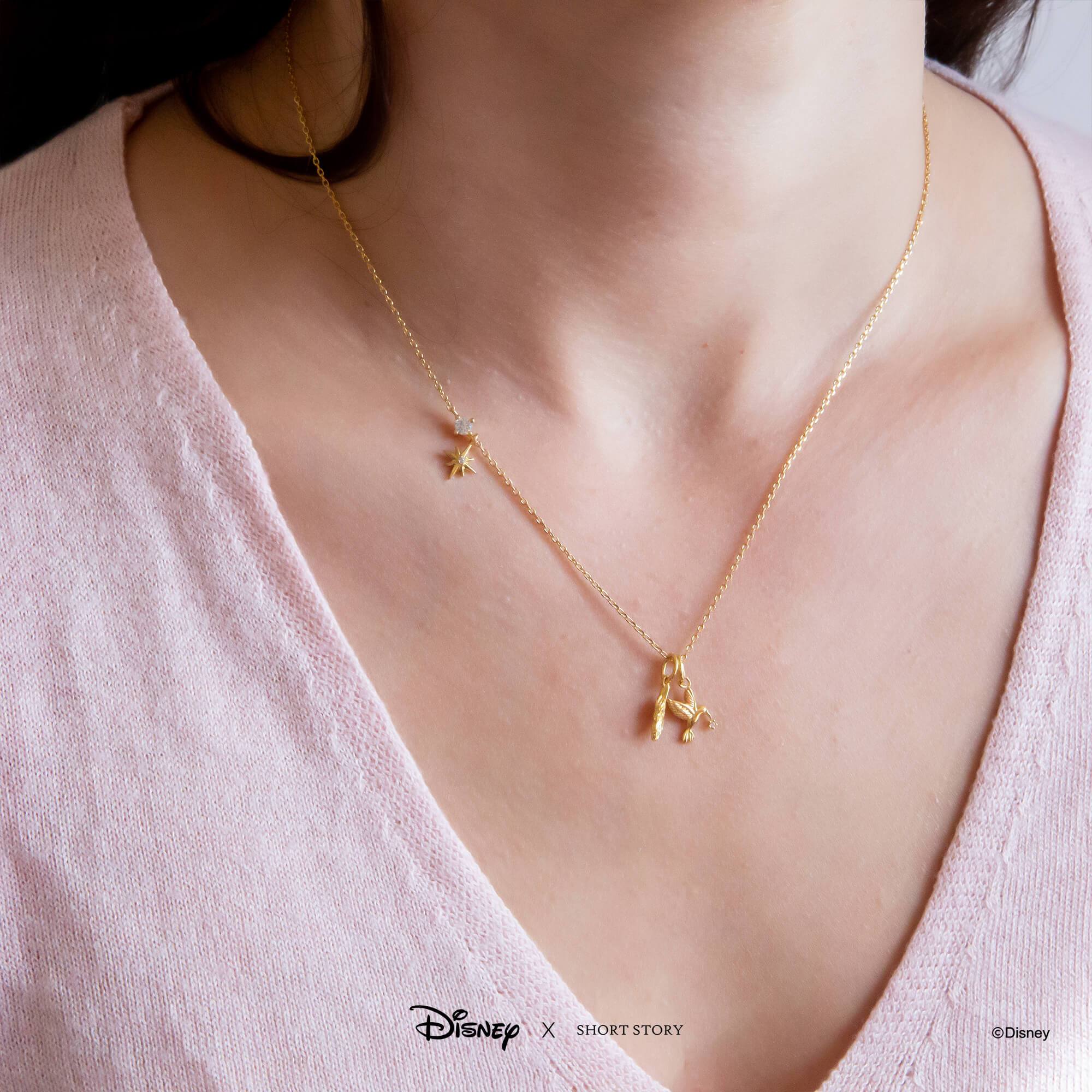 Disney Necklace Charm Diamante Hummingbird