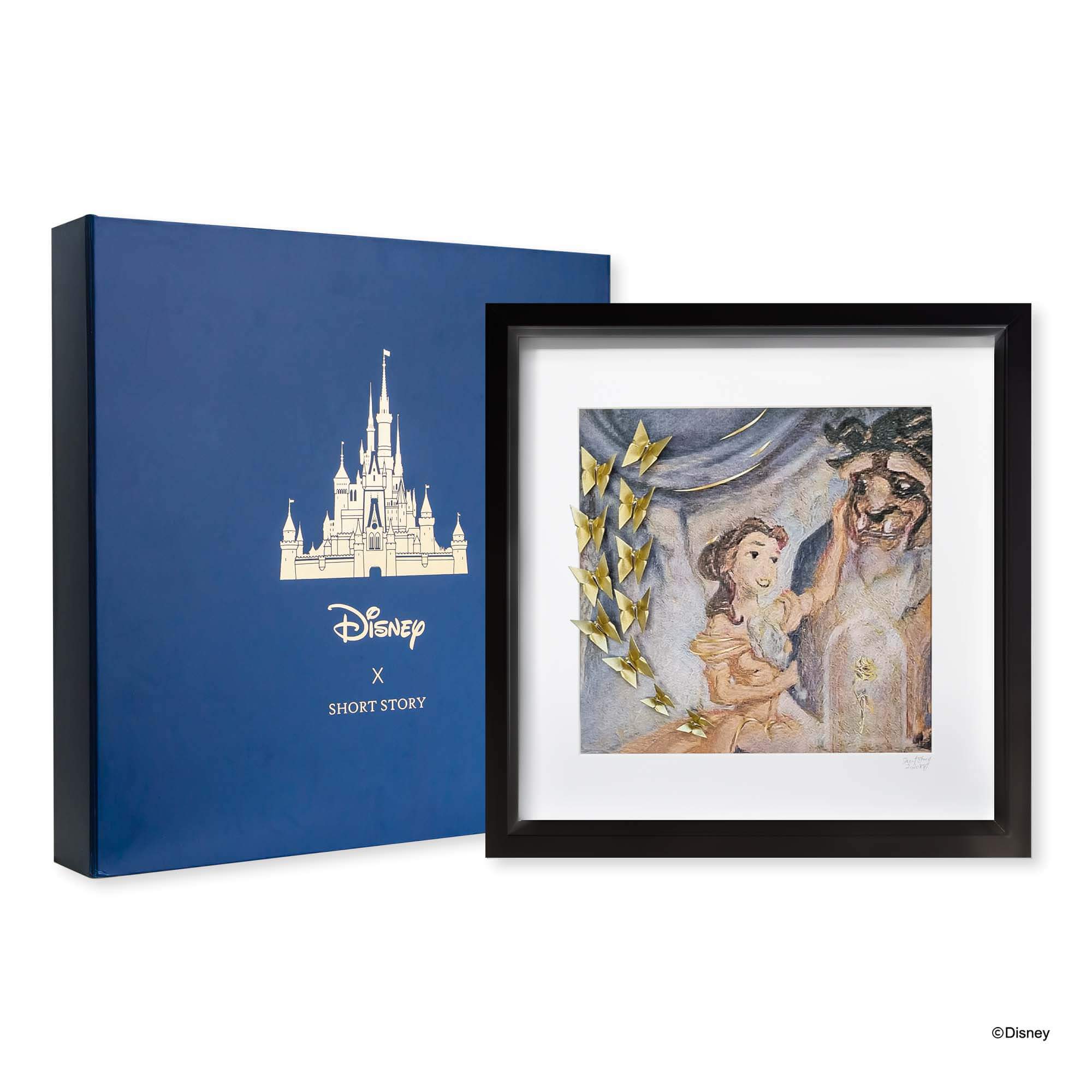 Disney Large Black Frame Belle & Beast
