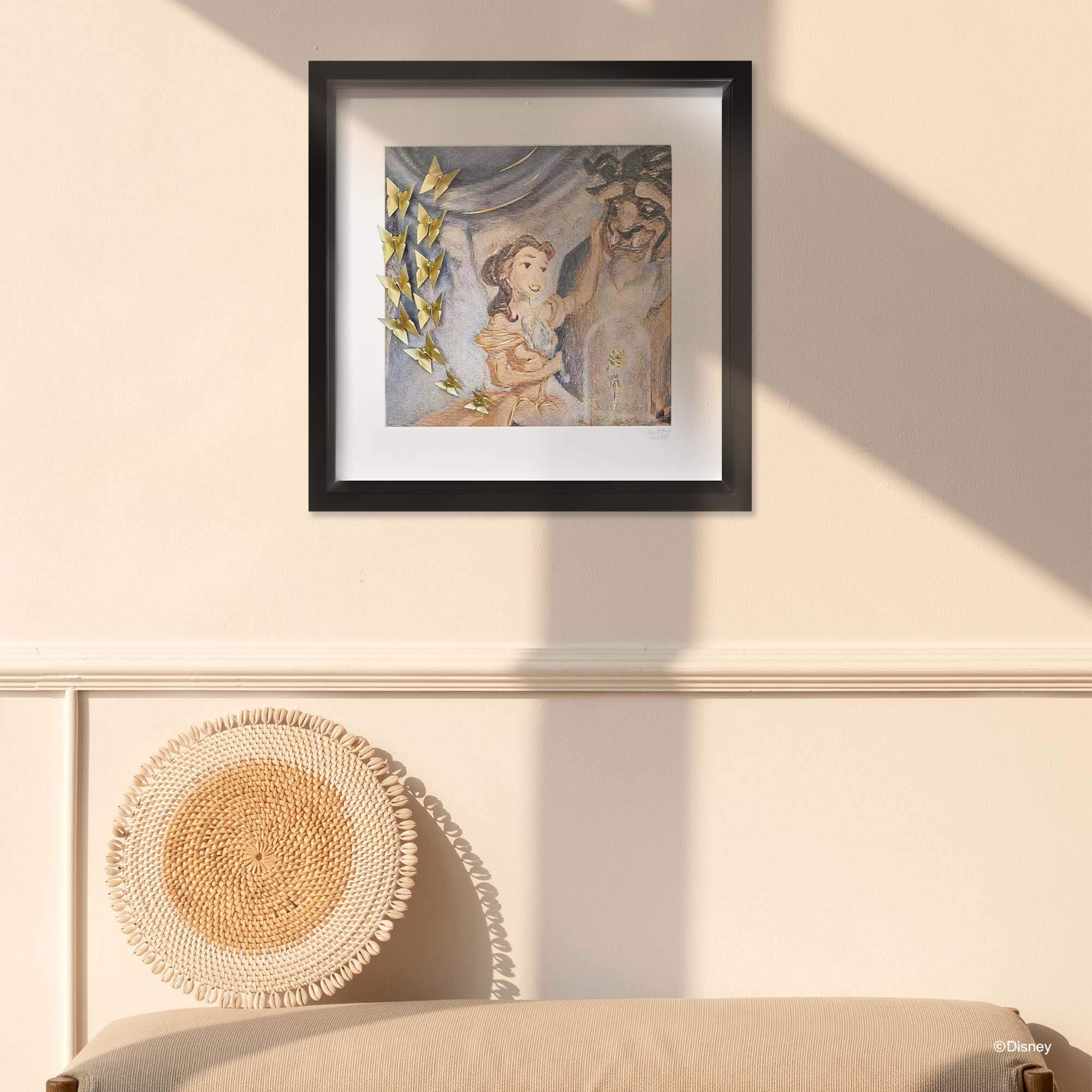 Disney Large Black Frame Belle & Beast