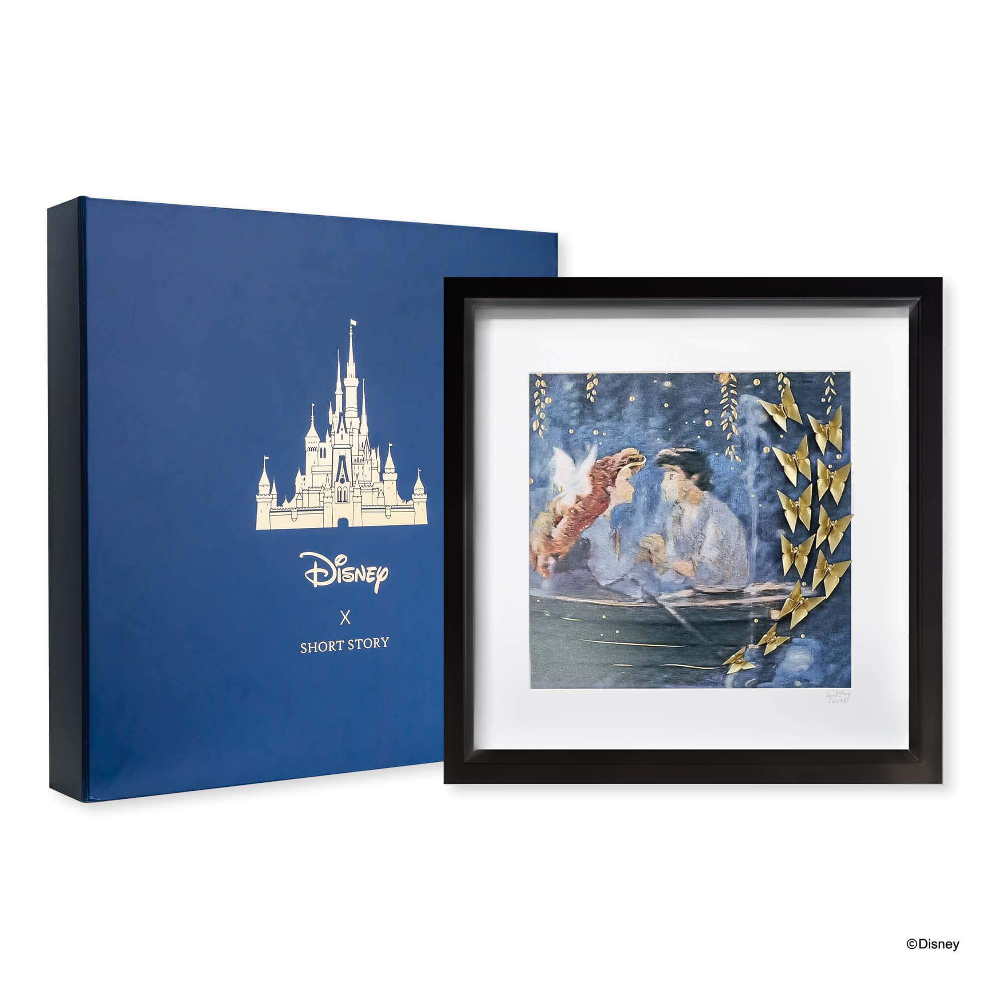 Disney Large Black Frame Ariel &amp; Eric