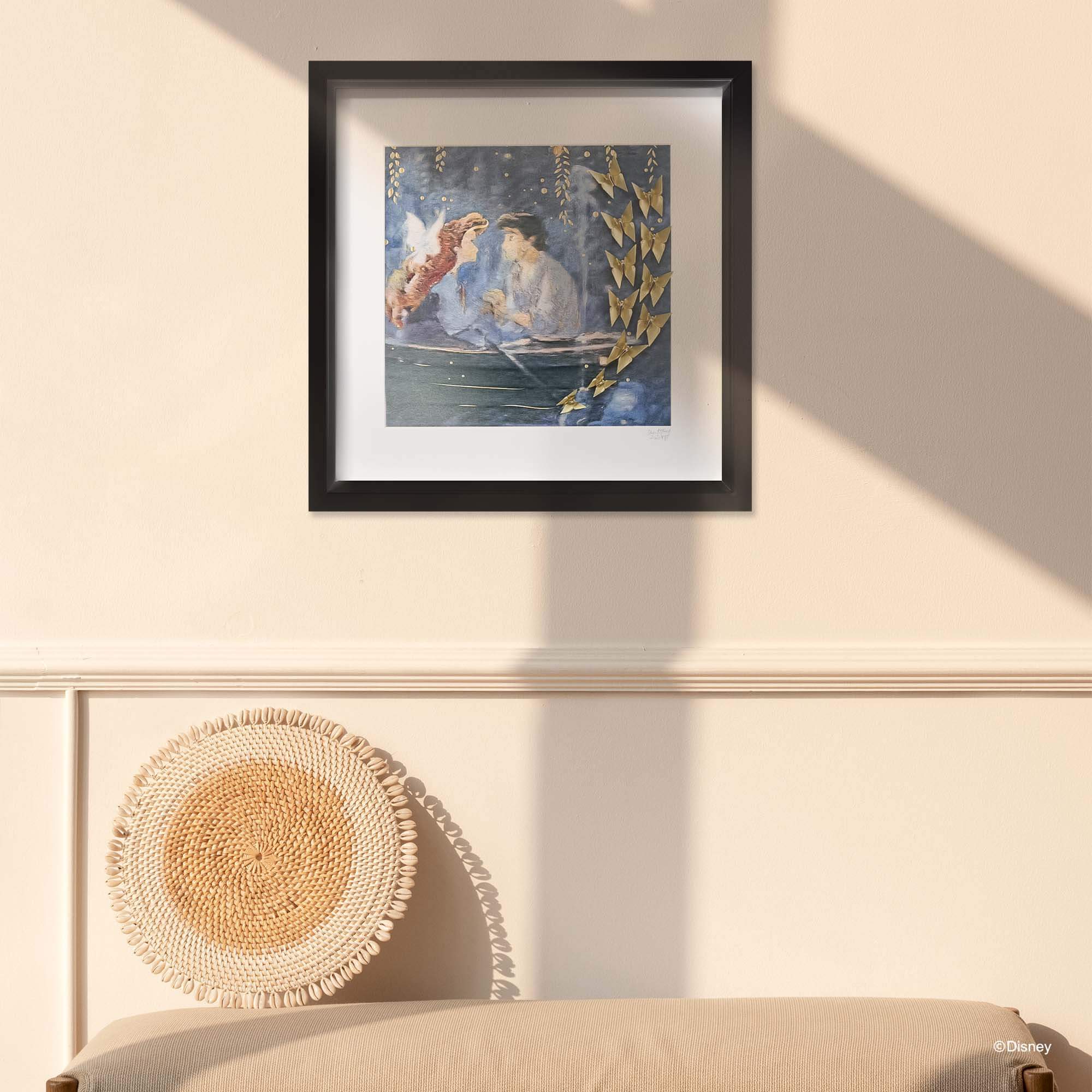 Disney Large Black Frame Ariel & Eric