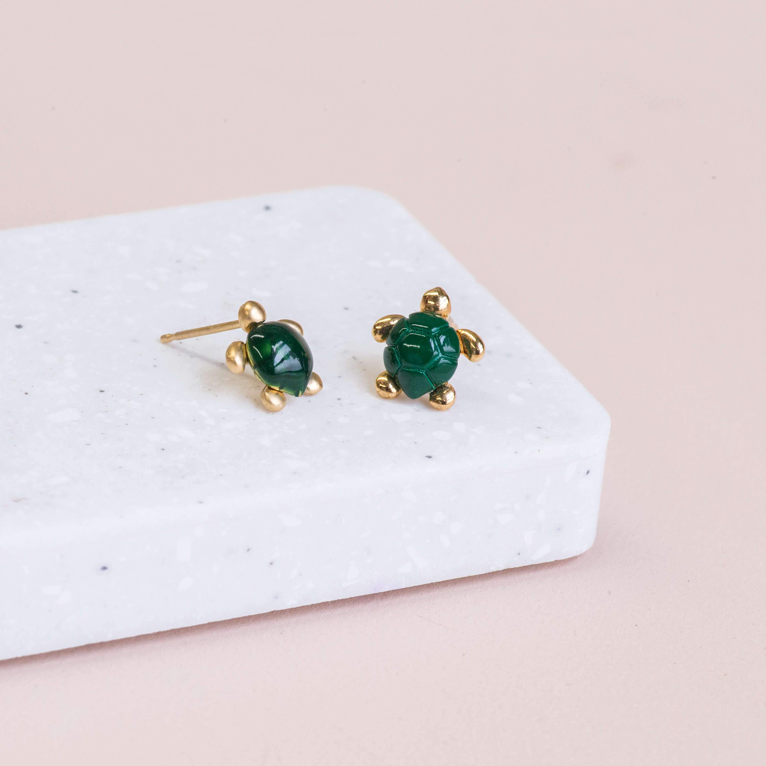 Earring Turtle Green