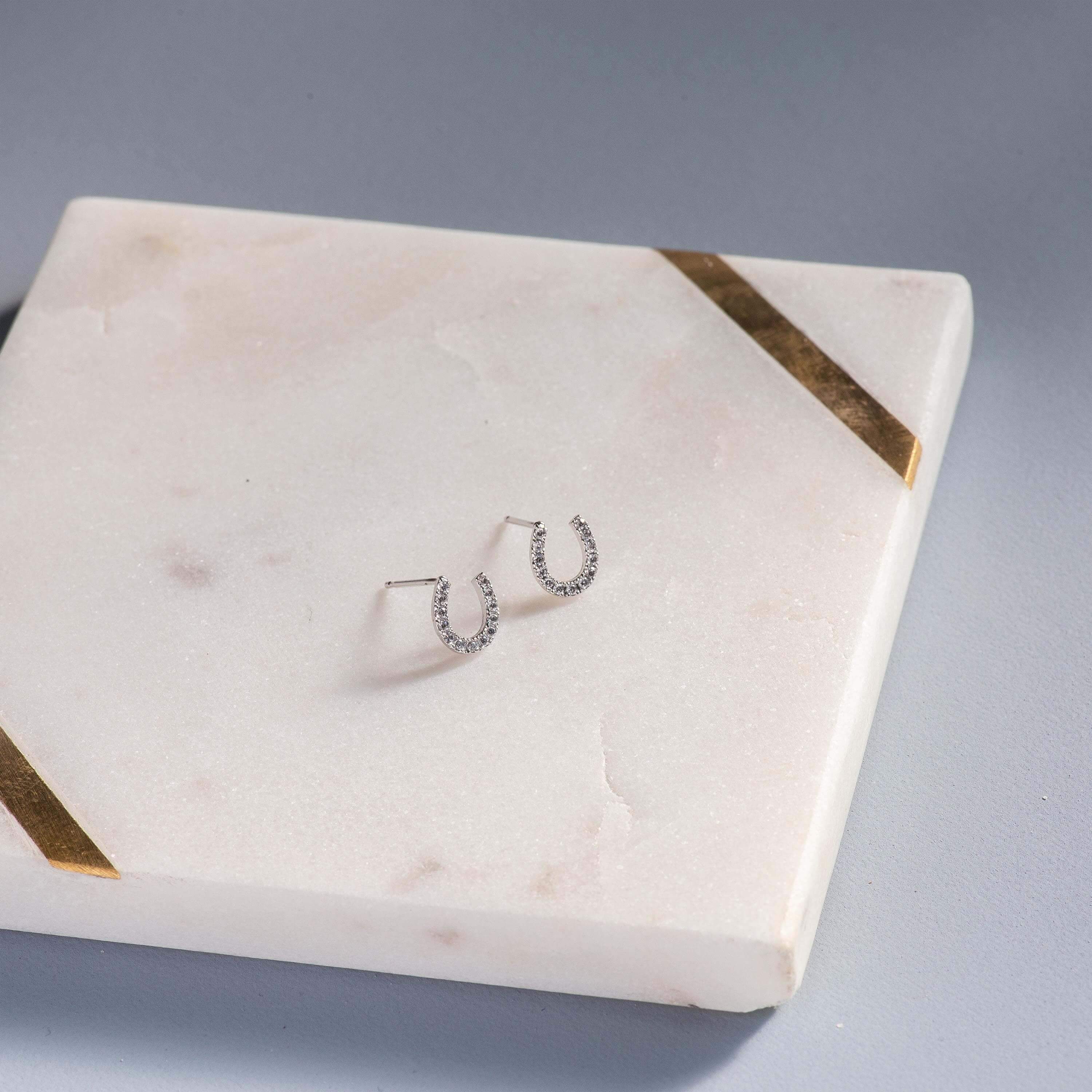 Earring Diamante Horseshoe