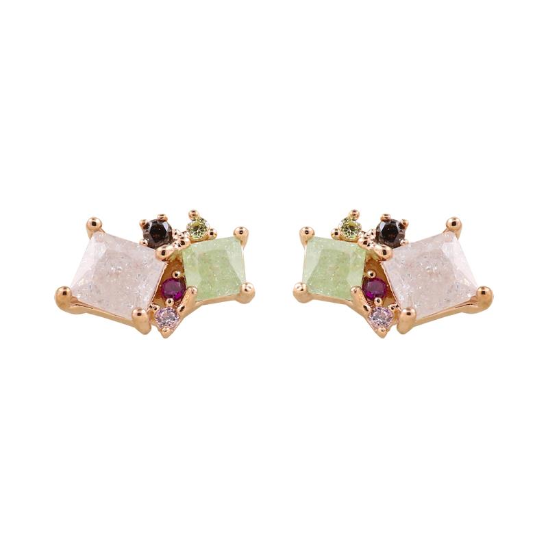 Earring Allure Green and Pink