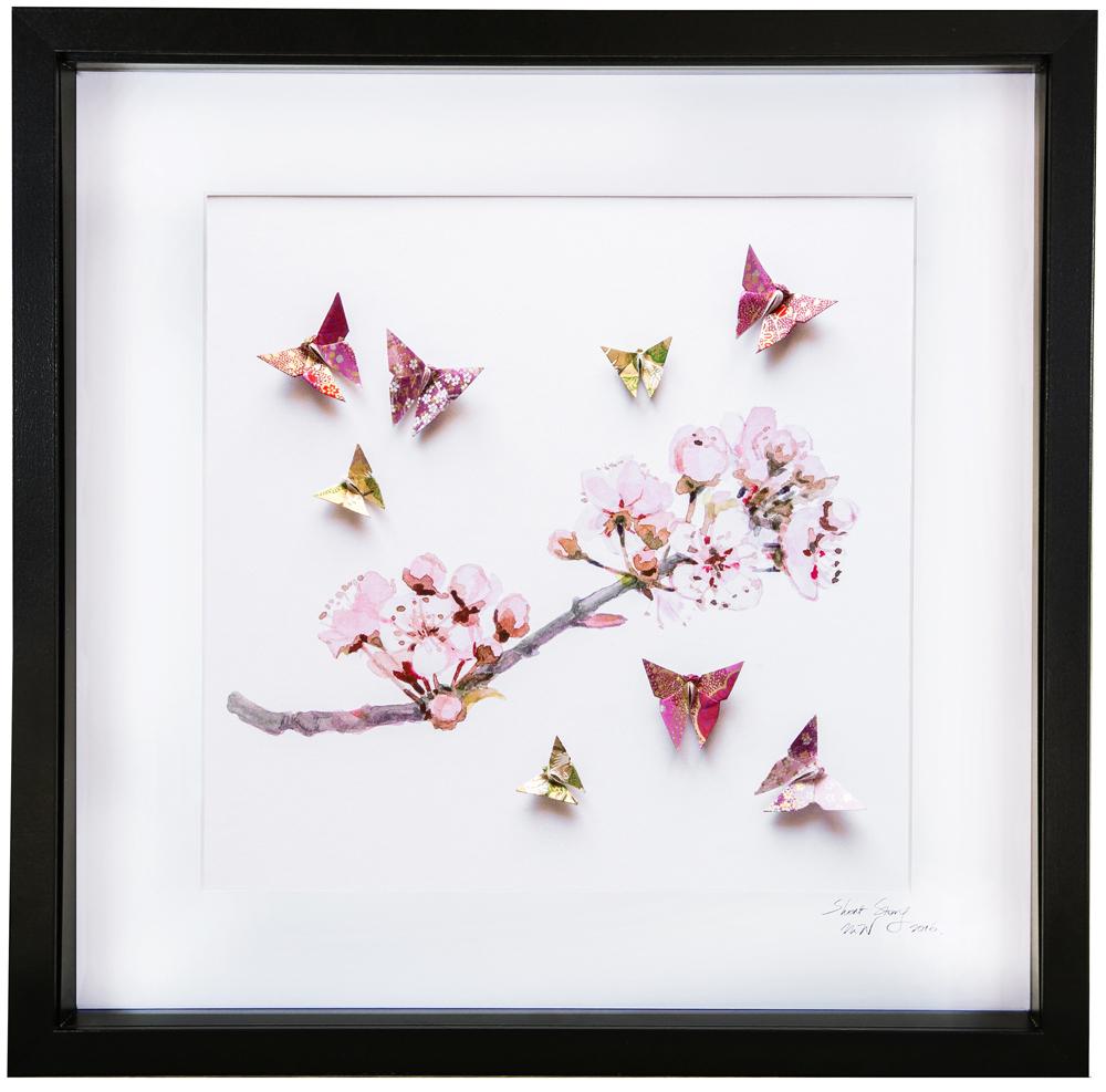 Large Black Frame Plum Blossom