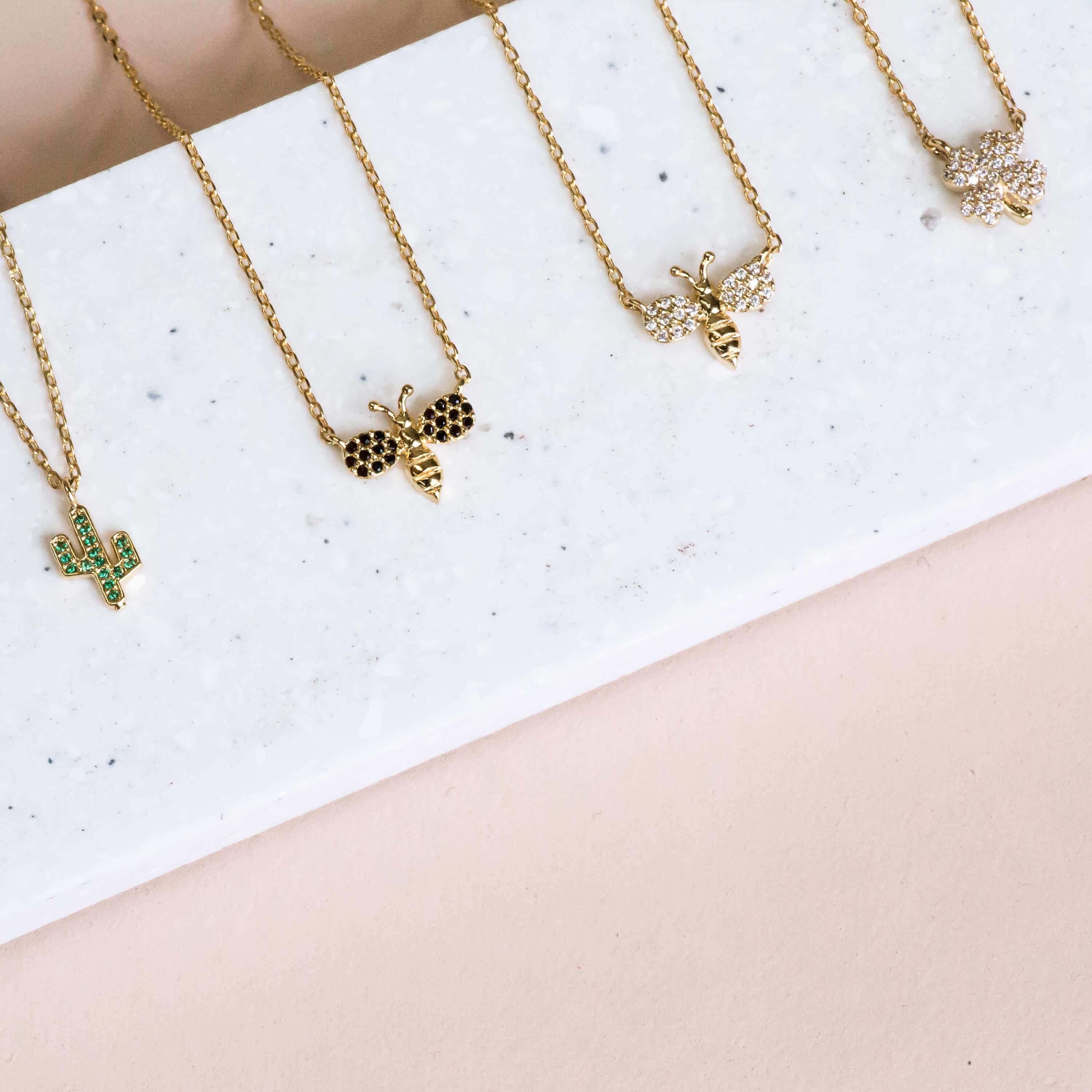 Necklace Diamante Bee