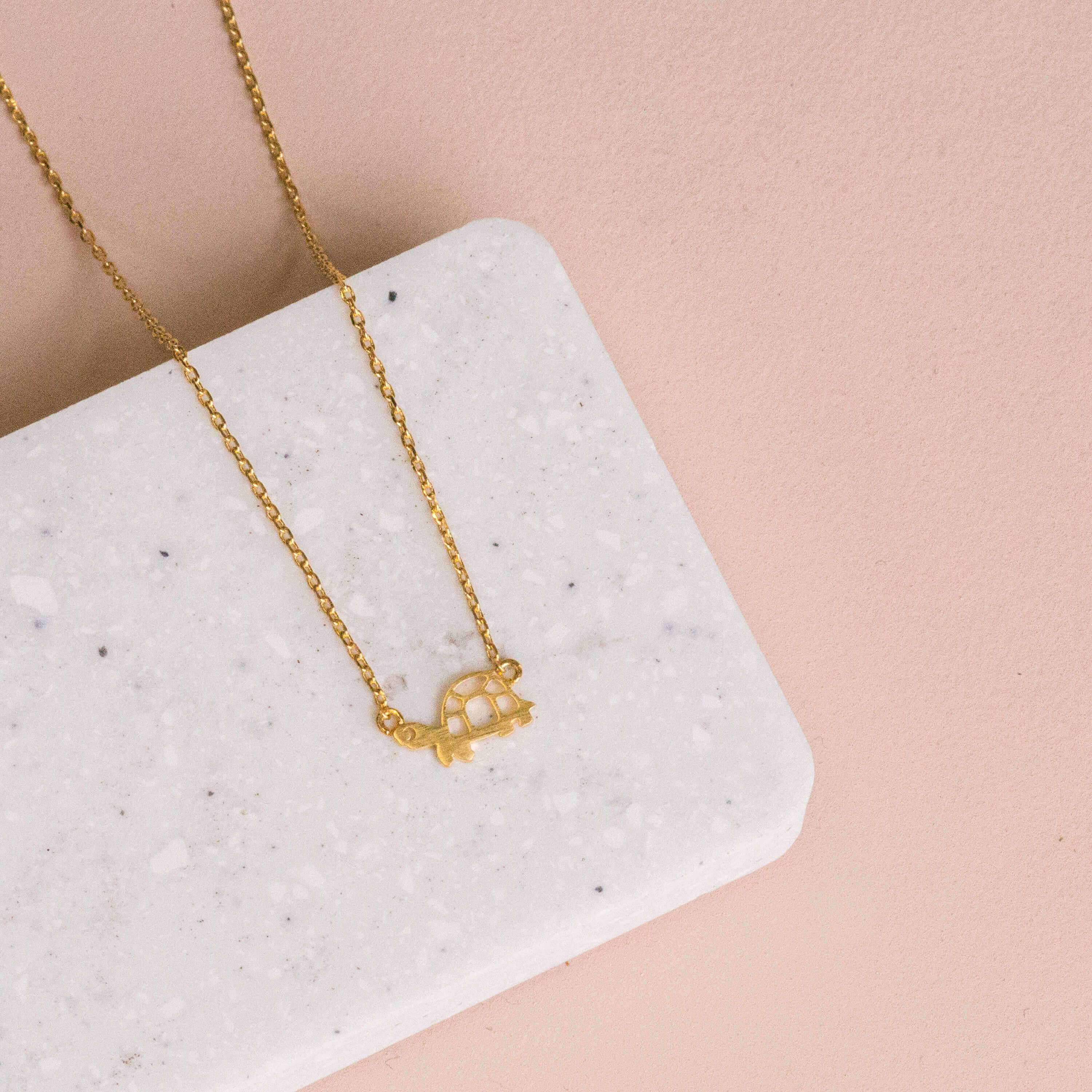 Necklace Cute Tortoise Stencil