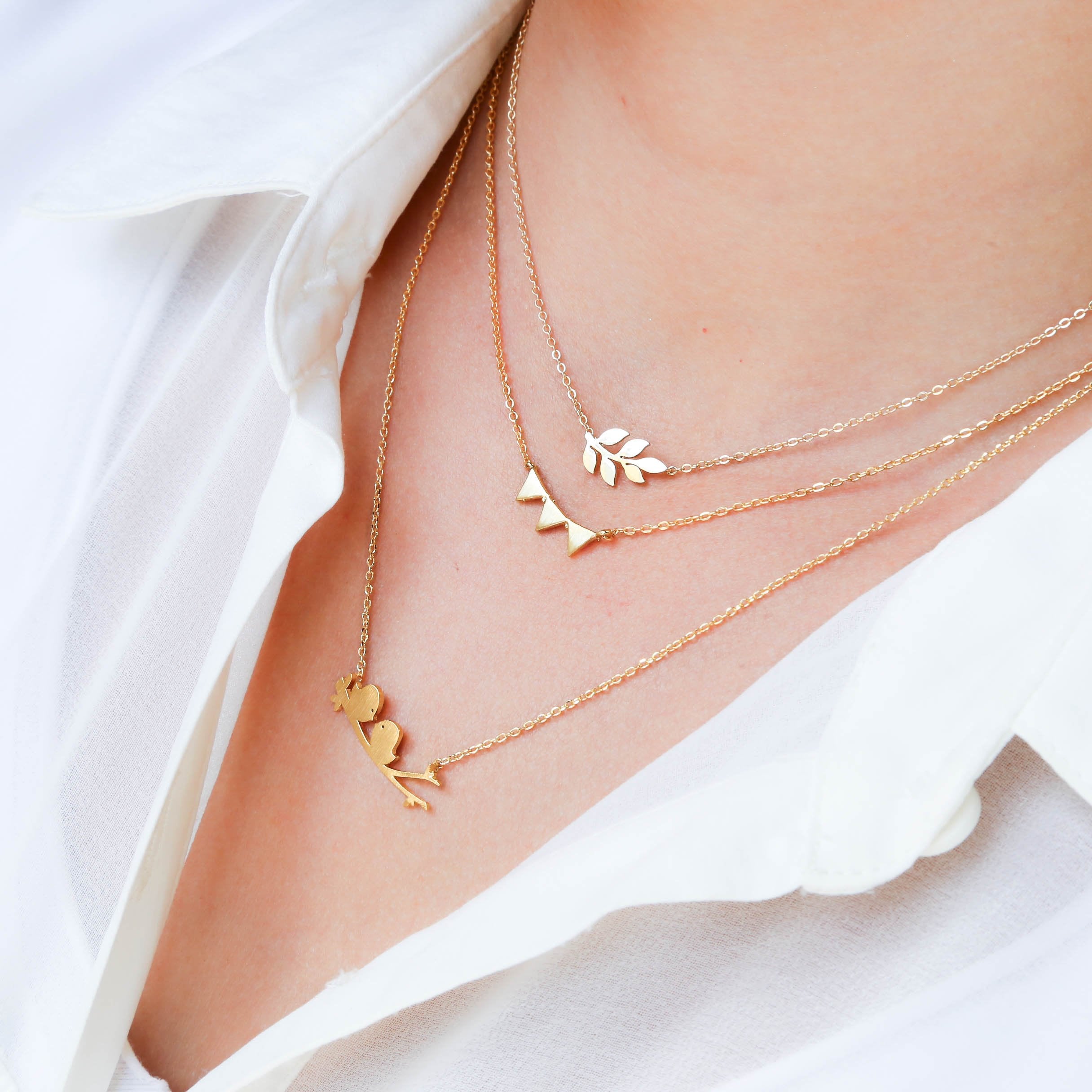 Necklace Simple Leaf