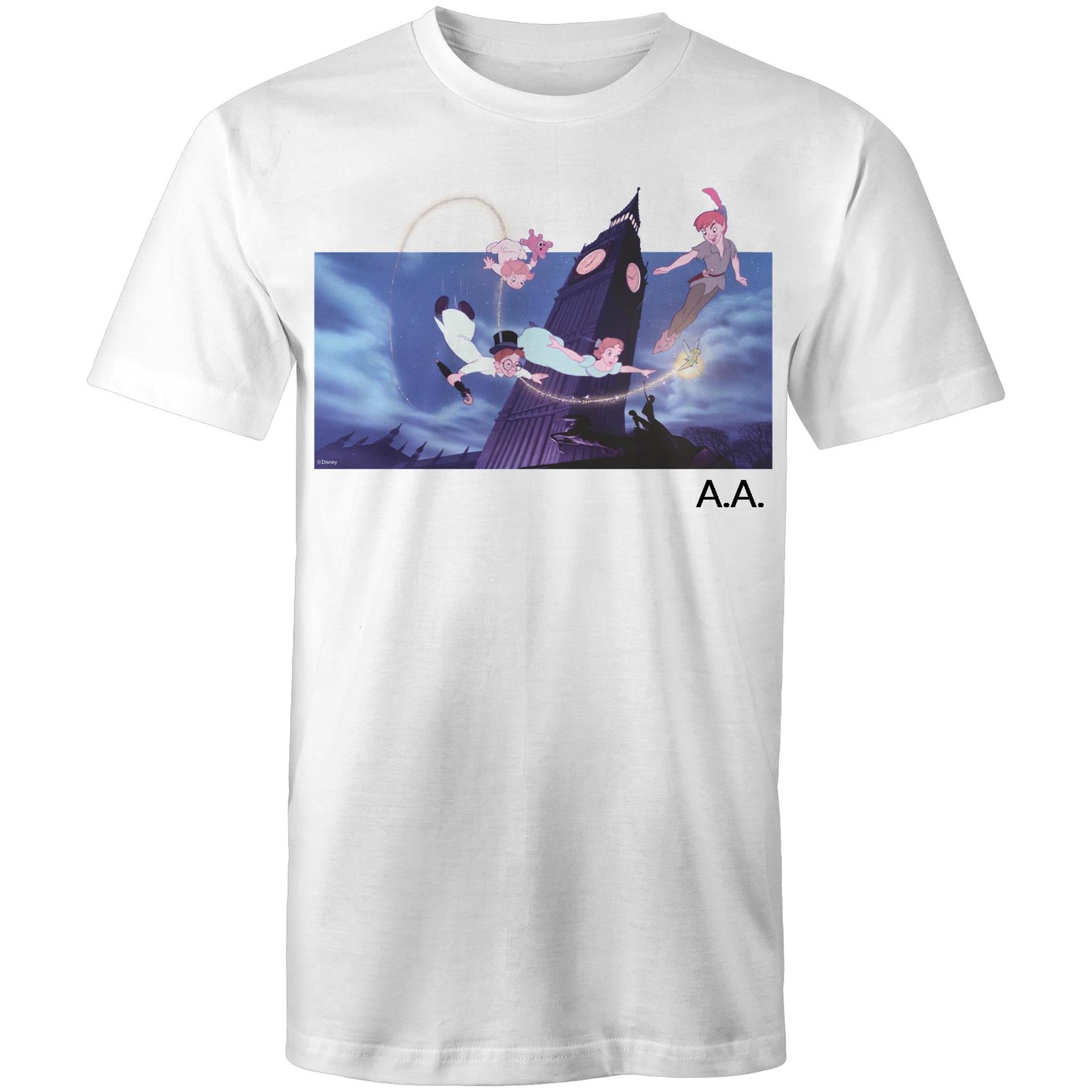 T-Shirt Print Tinker Bell Flying Over The Sky Scene