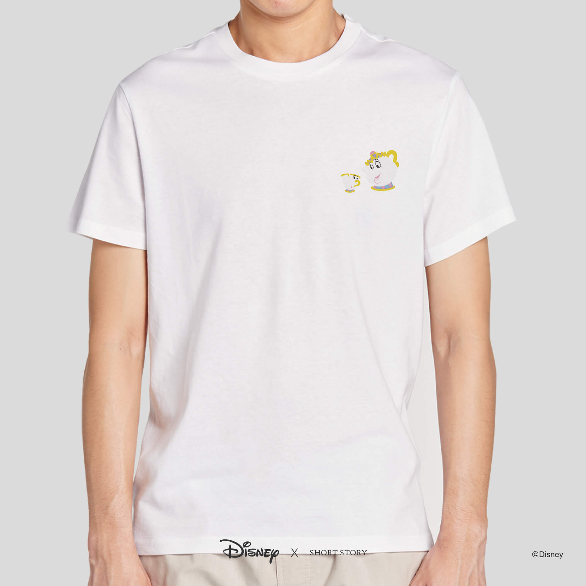 T-Shirt Embroidery Beauty and the Beast Mrs Potts and Chip