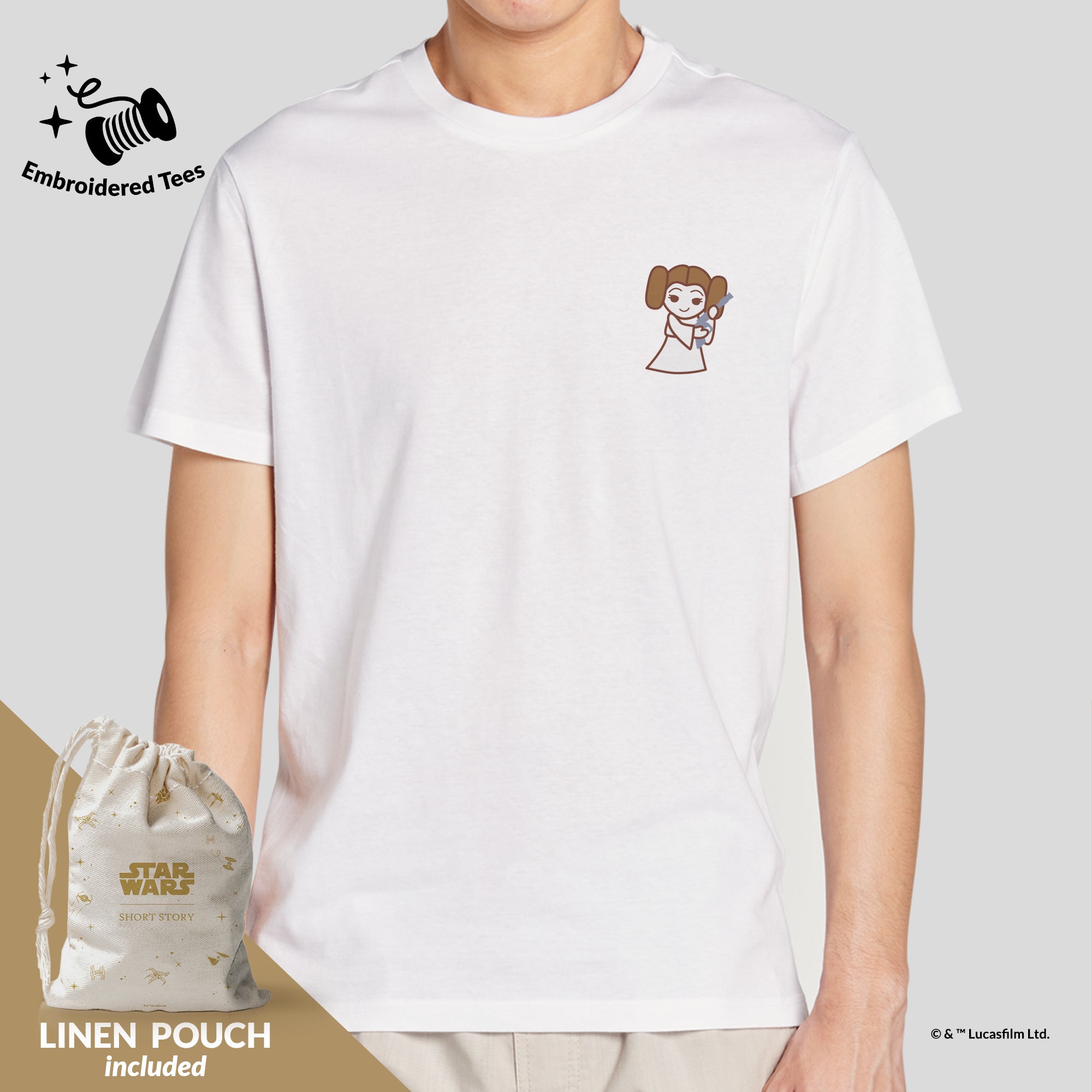 T-Shirt Embroidery Star Wars Princess Leia™