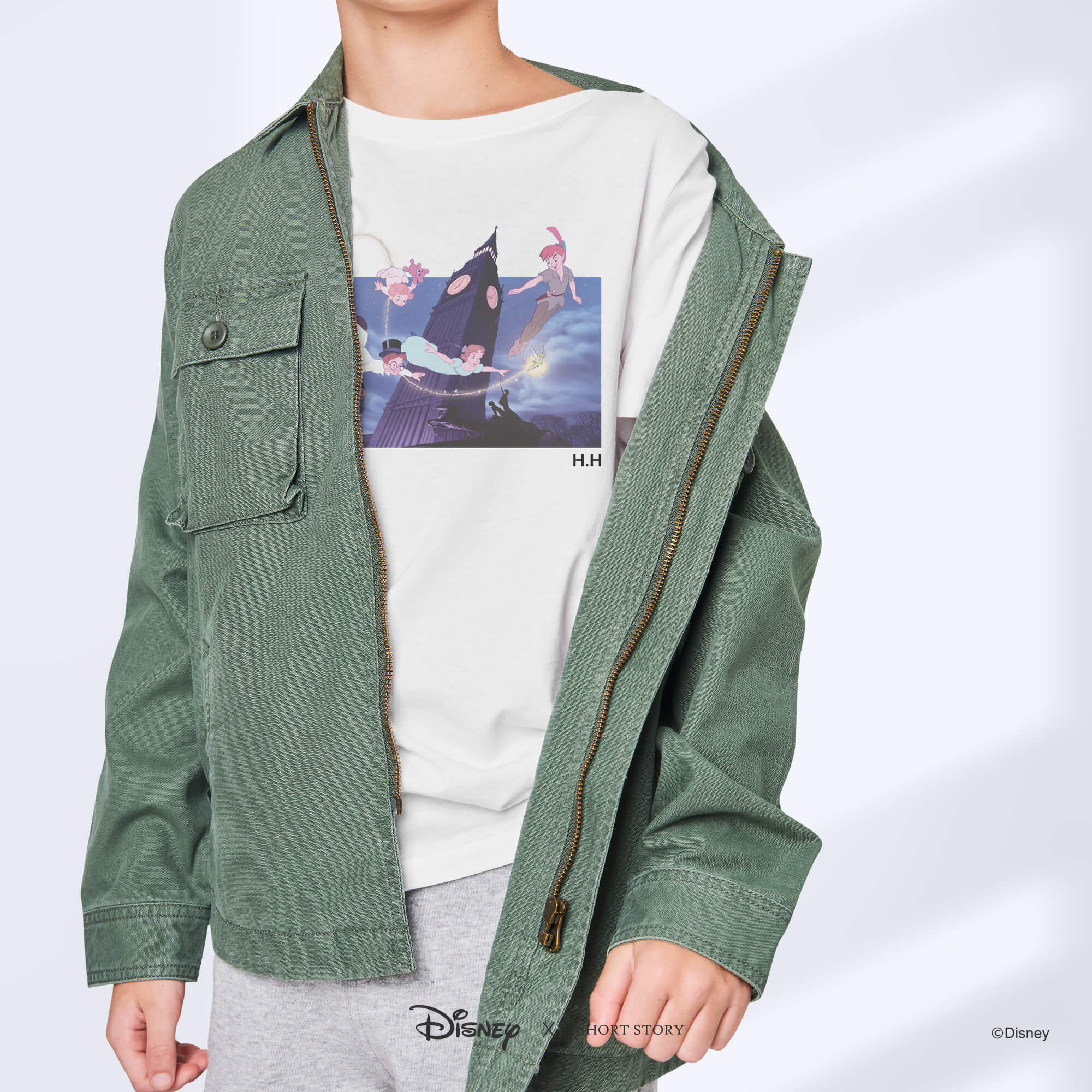T-Shirt Print Tinker Bell Flying Over The Sky Scene