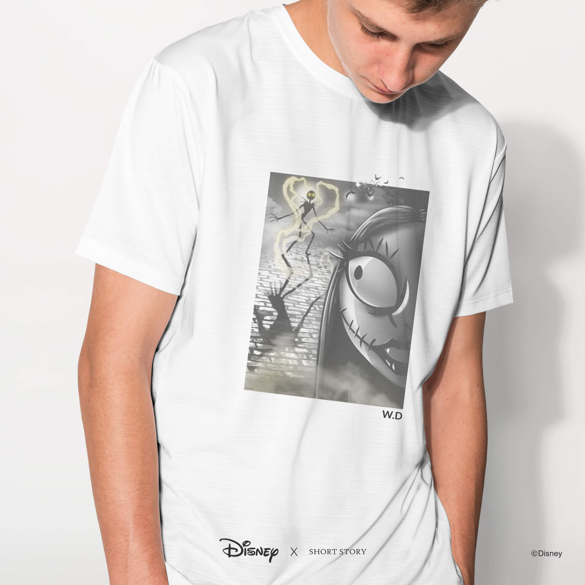 T-Shirt Print Nightmare Before Christmas Jack & Sally