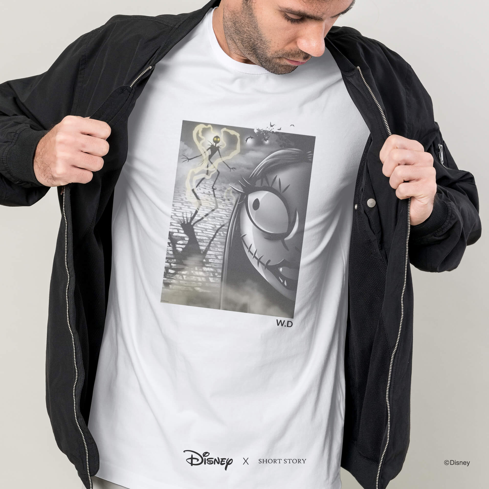 T-Shirt Print Nightmare Before Christmas Jack & Sally