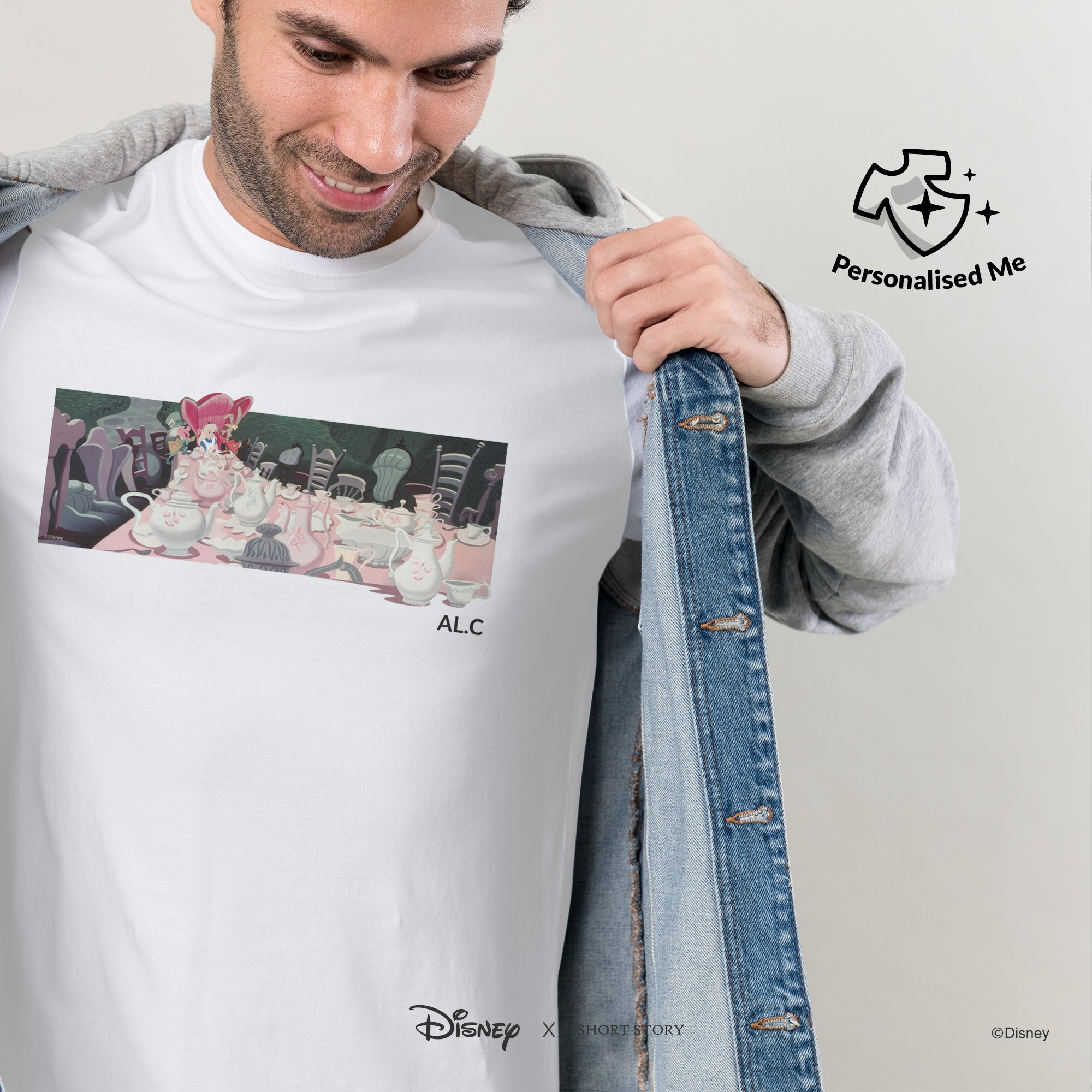 T-Shirt Print Alice in Wonderland Tea Party