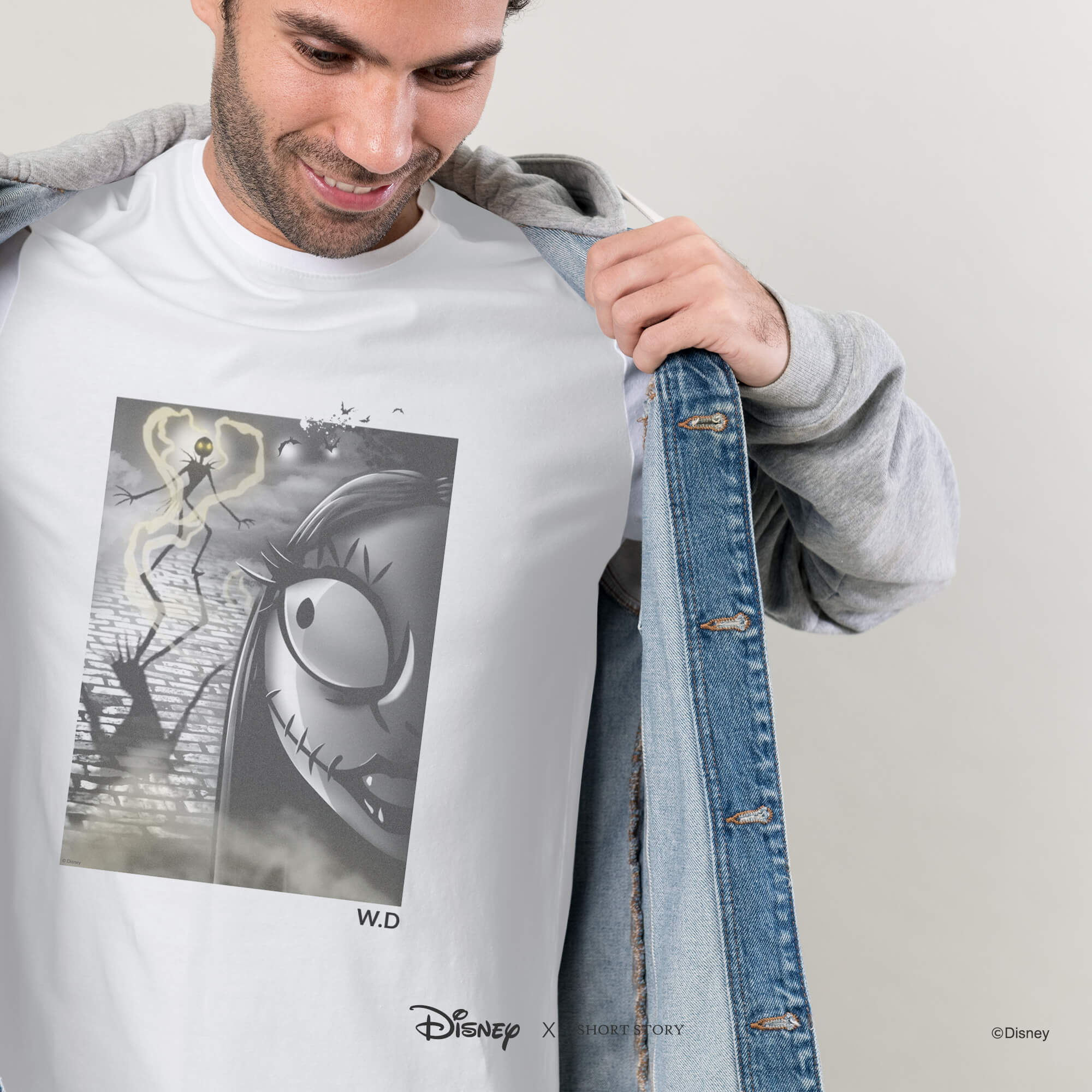 T-Shirt Print Nightmare Before Christmas Jack & Sally