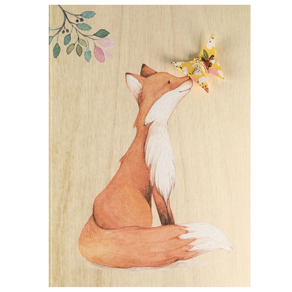 Card Wooden Fox Kiss