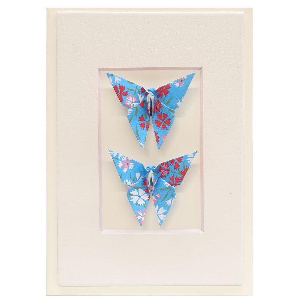 Card Twin Butterfly Garden Purple