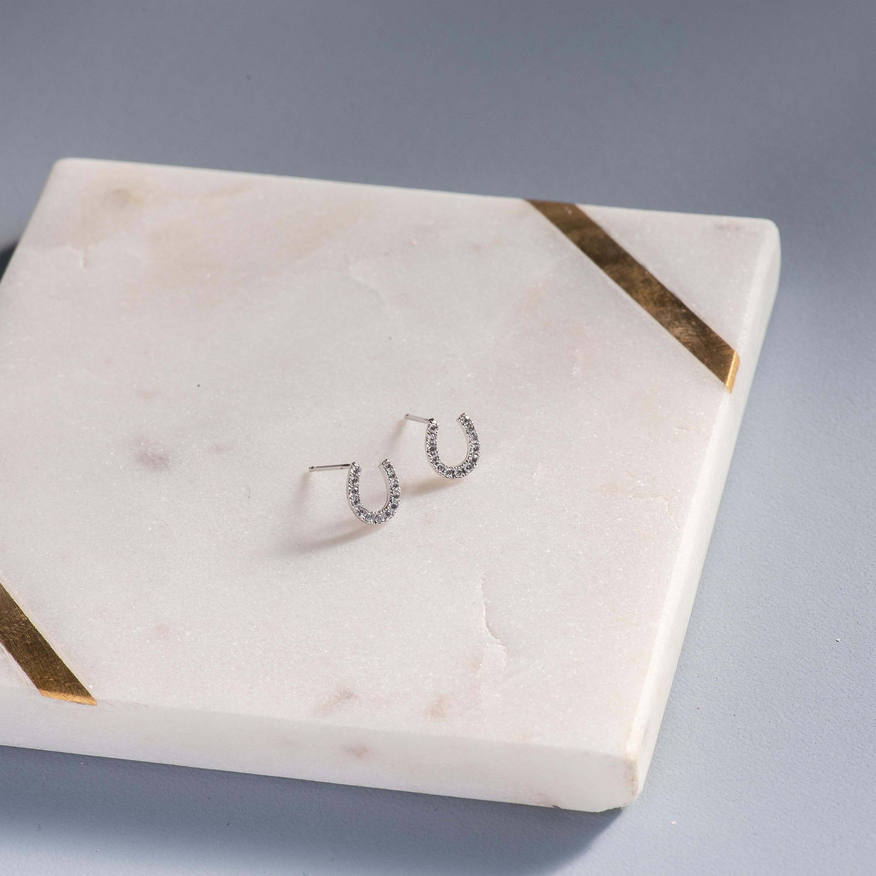 Earring Diamante Horseshoe