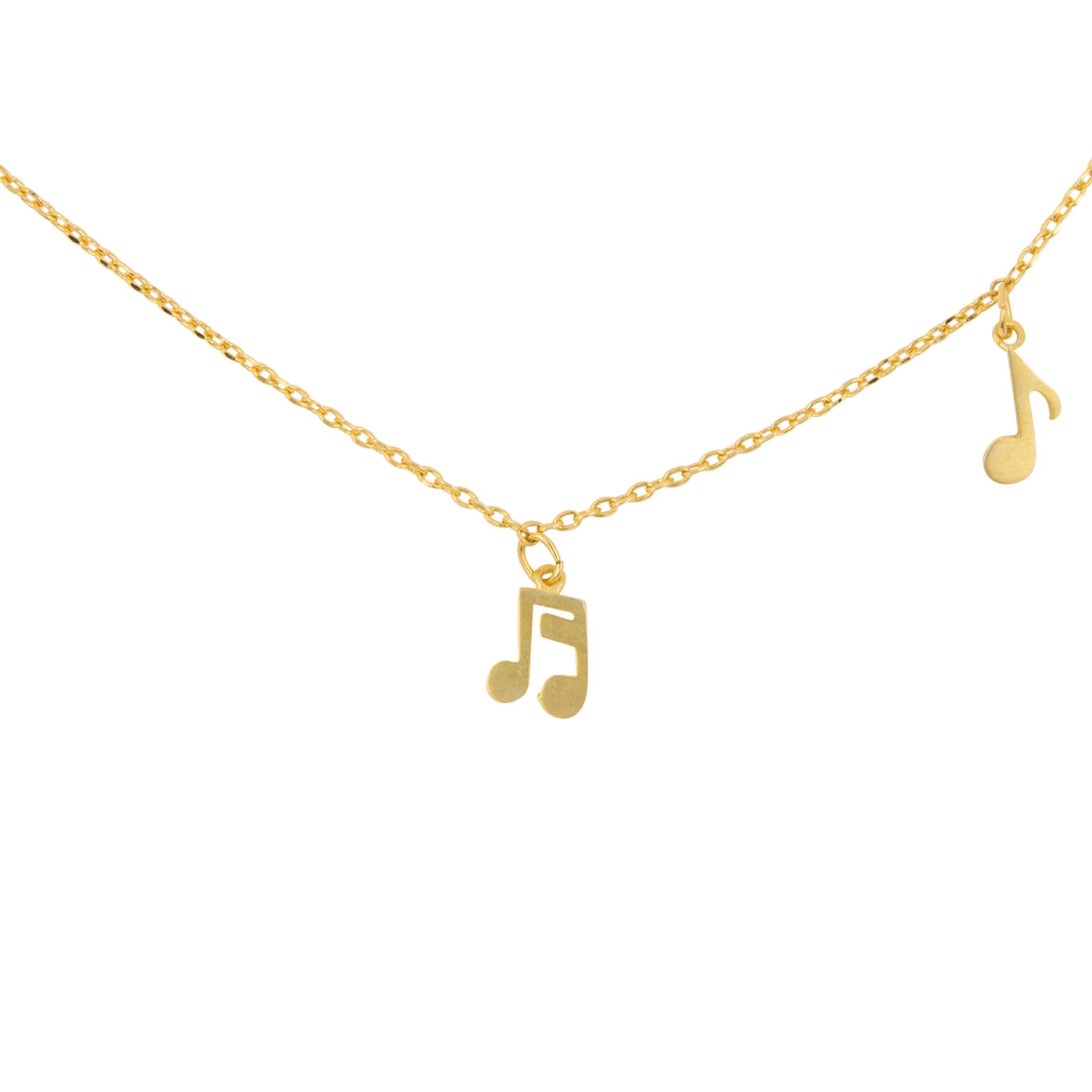 Music note shop pendant necklace