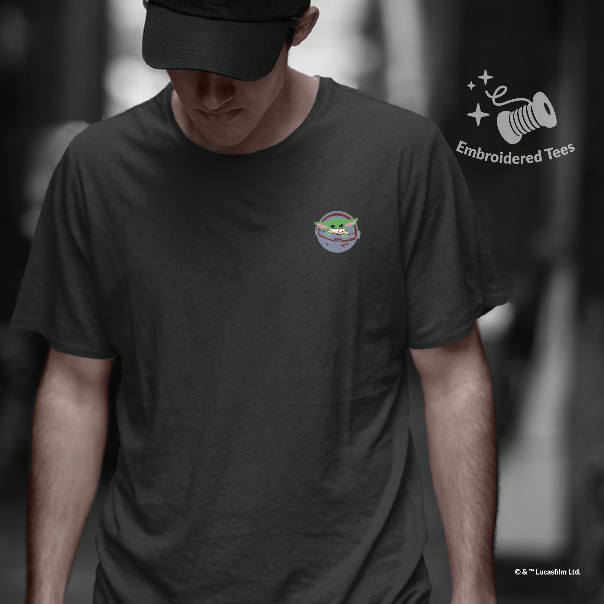 T-Shirt Embroidery Star Wars Grogu™