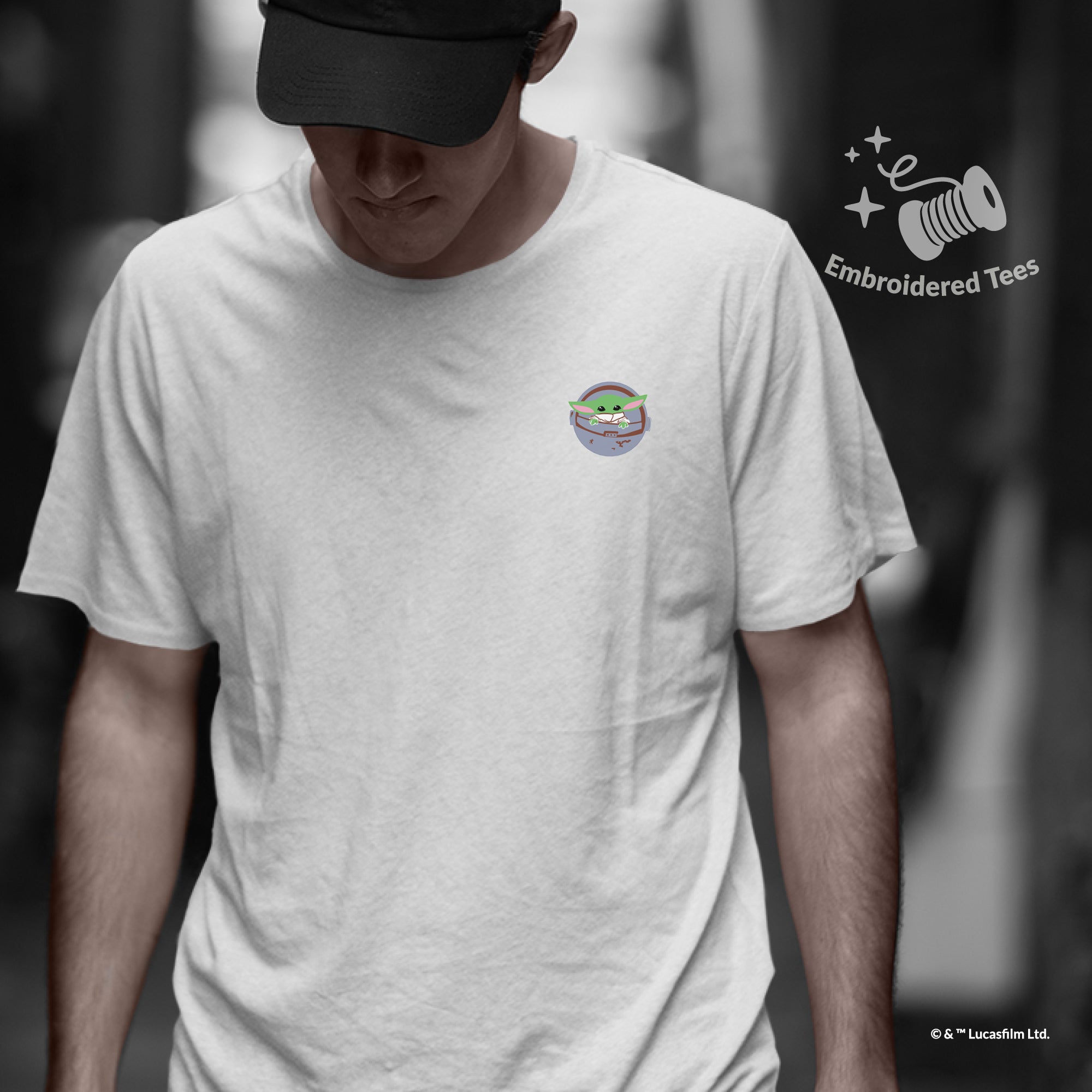 T-Shirt Embroidery Star Wars Grogu™
