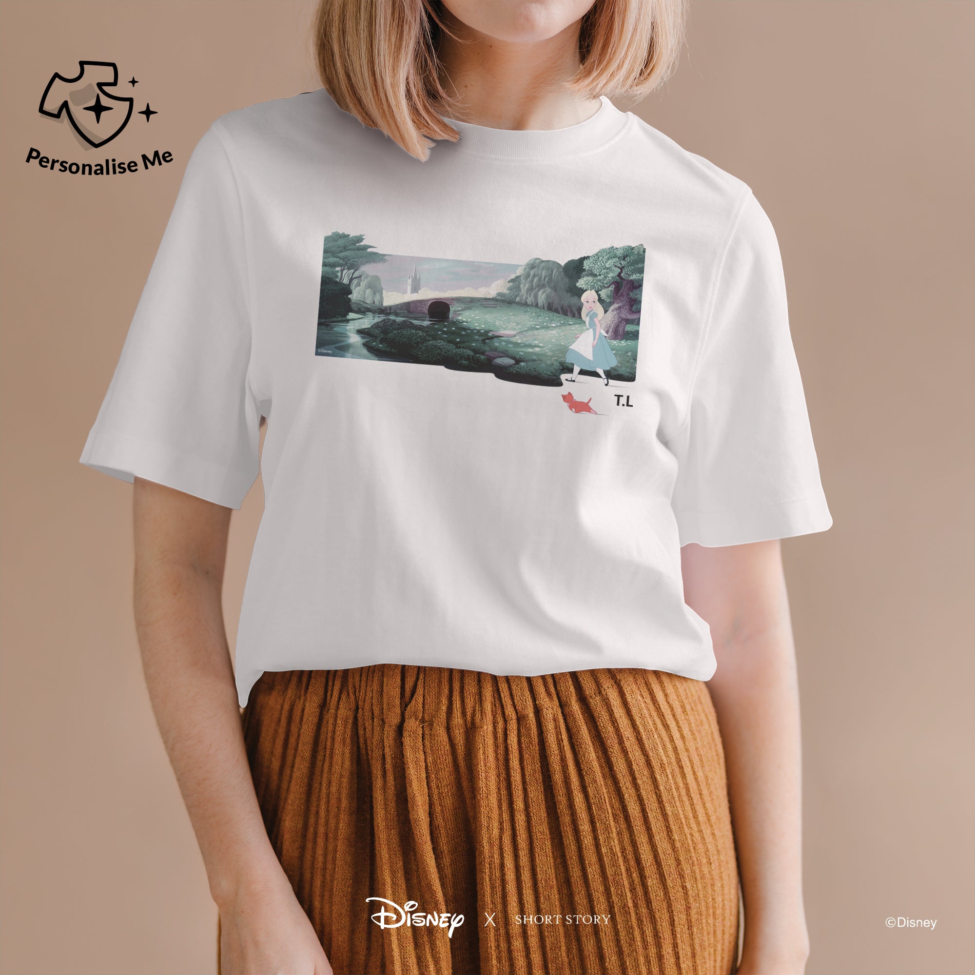 T-Shirt Print Alice in Wonderland Forest