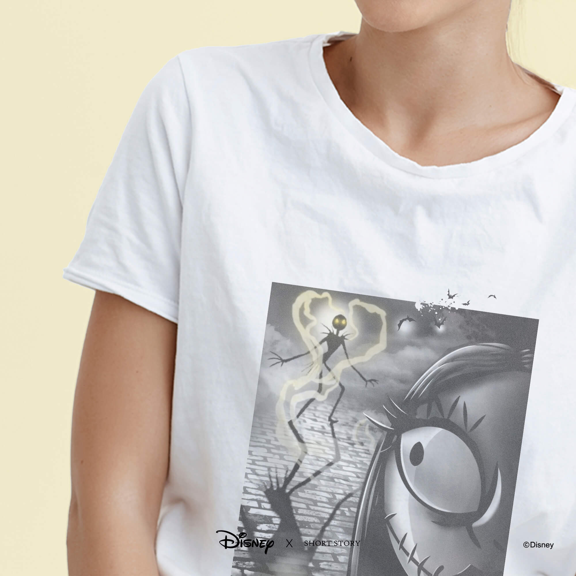 T-Shirt Print Nightmare Before Christmas Jack & Sally
