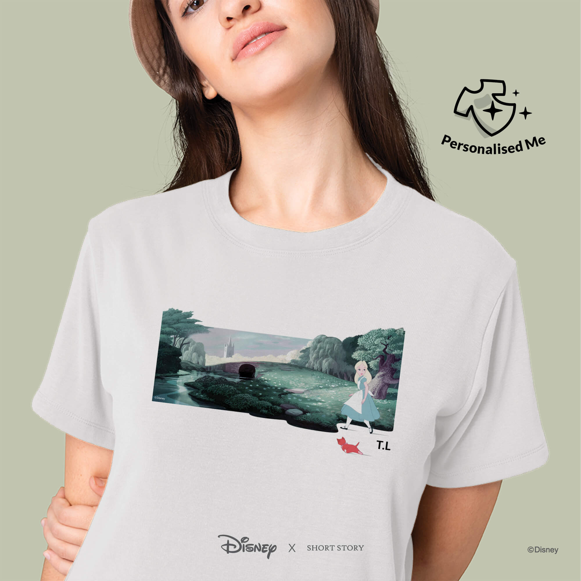T-Shirt Print Alice in Wonderland Forest