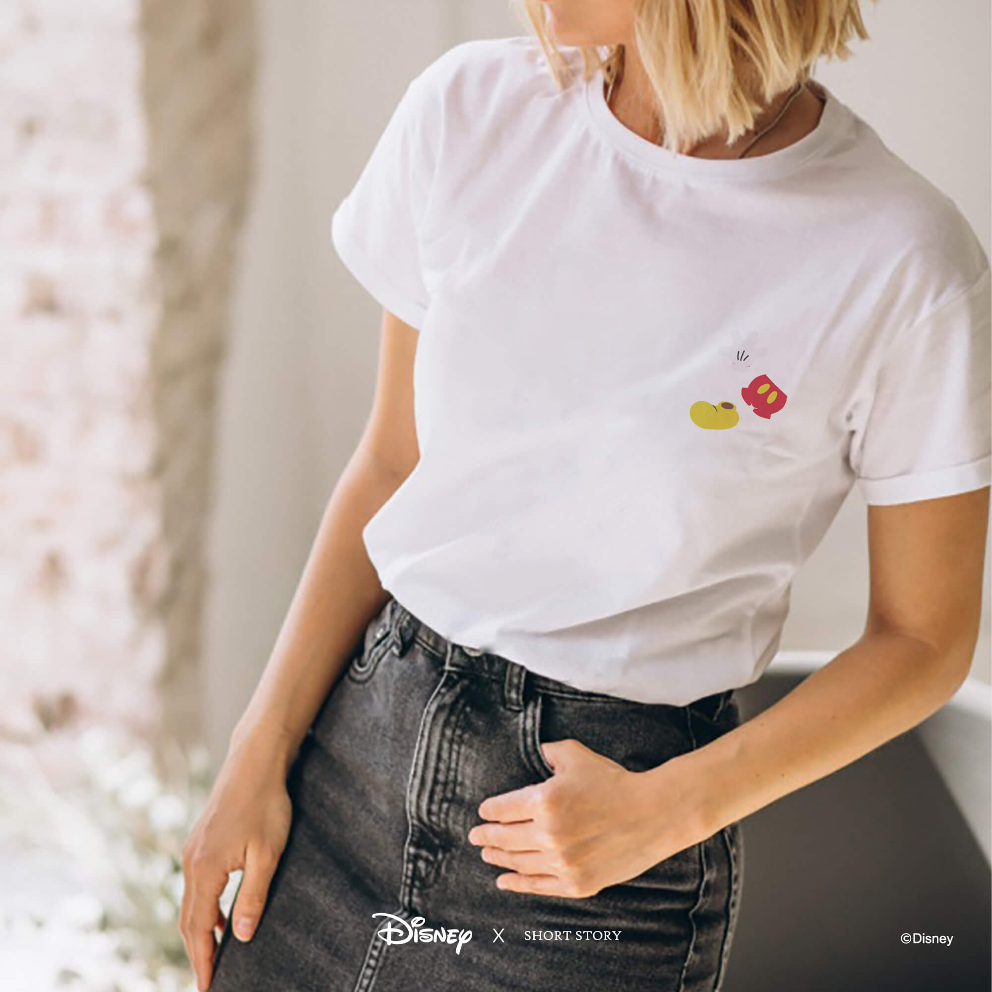 T-Shirt Embroidery Mickey Glove, Pant & Shoe