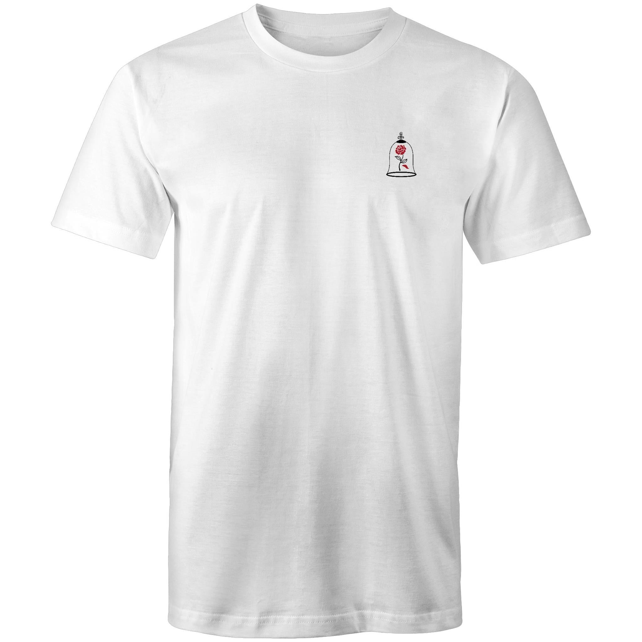 T-Shirt Embroidery Beauty and the Beast Enchanted Rose